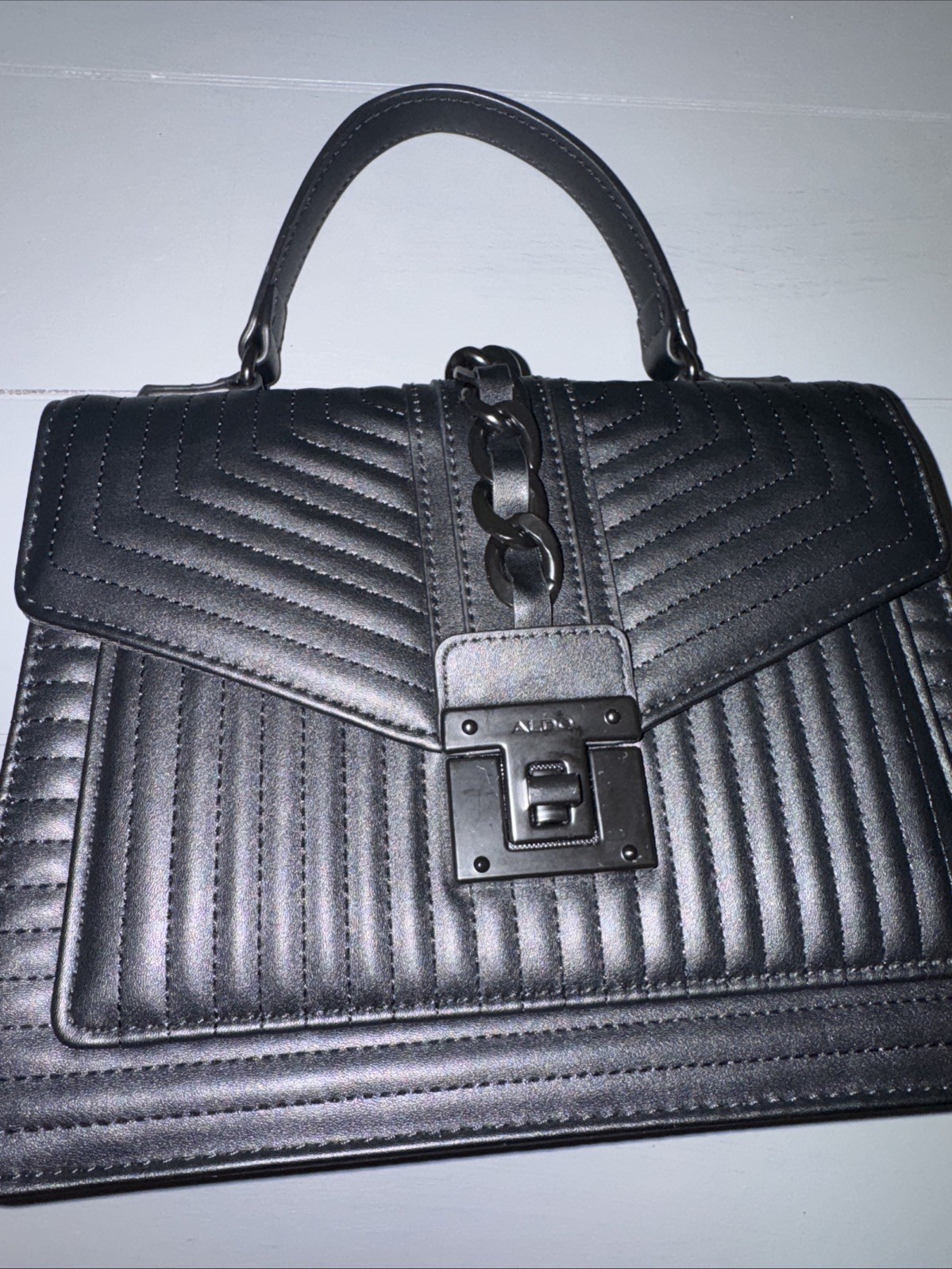 ALDO Satchel Top Handle Structured Bag Purse Black