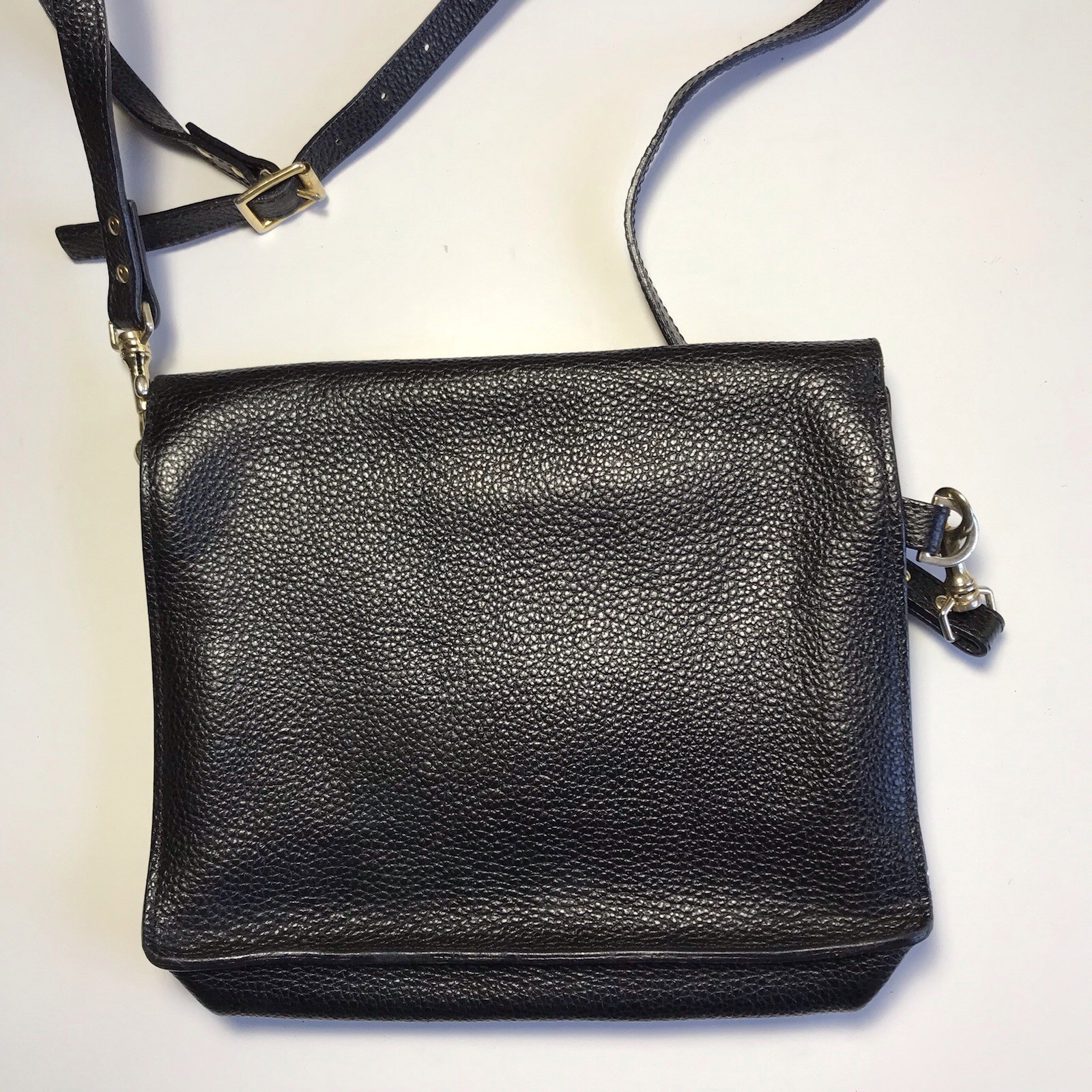 Sophie Hulme Pebbled Leather Art Deco Gold Plate Crossbody Bag London