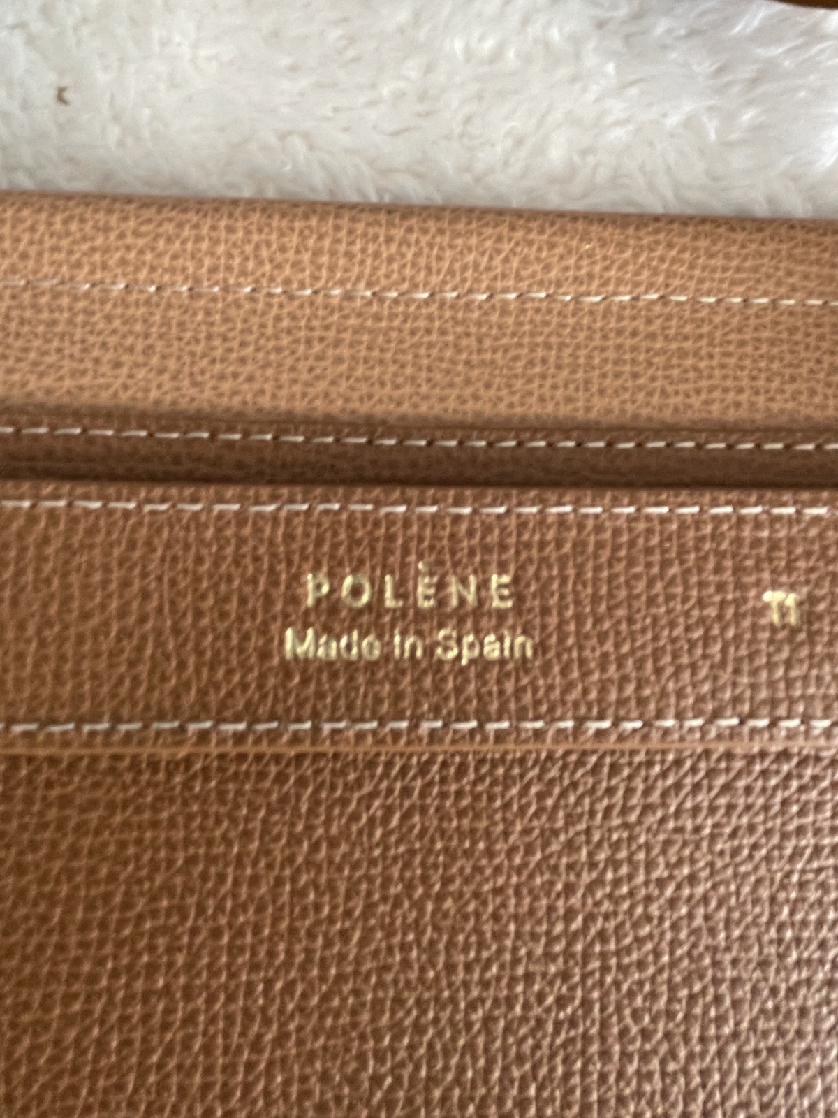 Polene Numero Sept Belt Bag Edition Textured Leather Duo Camel NWT