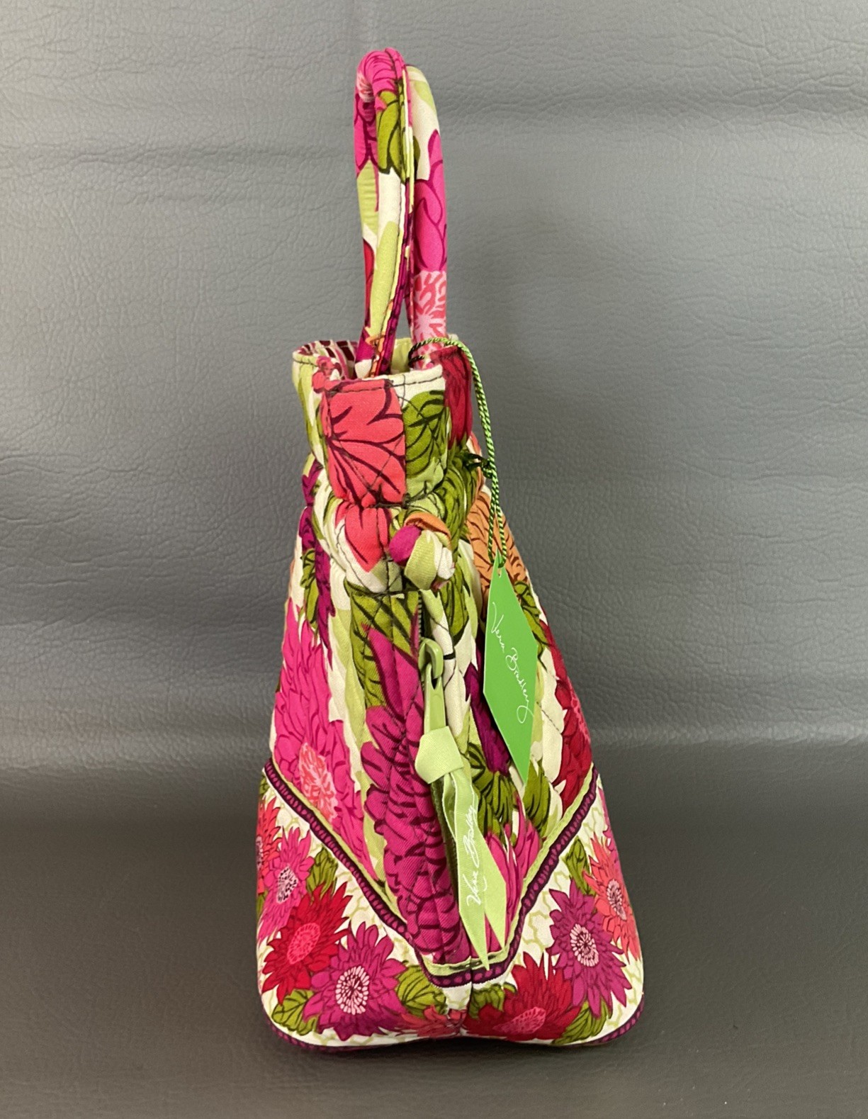 Vera Bradley Hello Dahlia Emma Quilted Drawstring Bucket Bag Cottage Core Floral