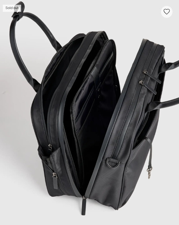NWT QUINCE VOYAGE NYLON SPLIT TRAVEL BAG CARRYON LAPTOP BLACK $128 SOLD OUT READ