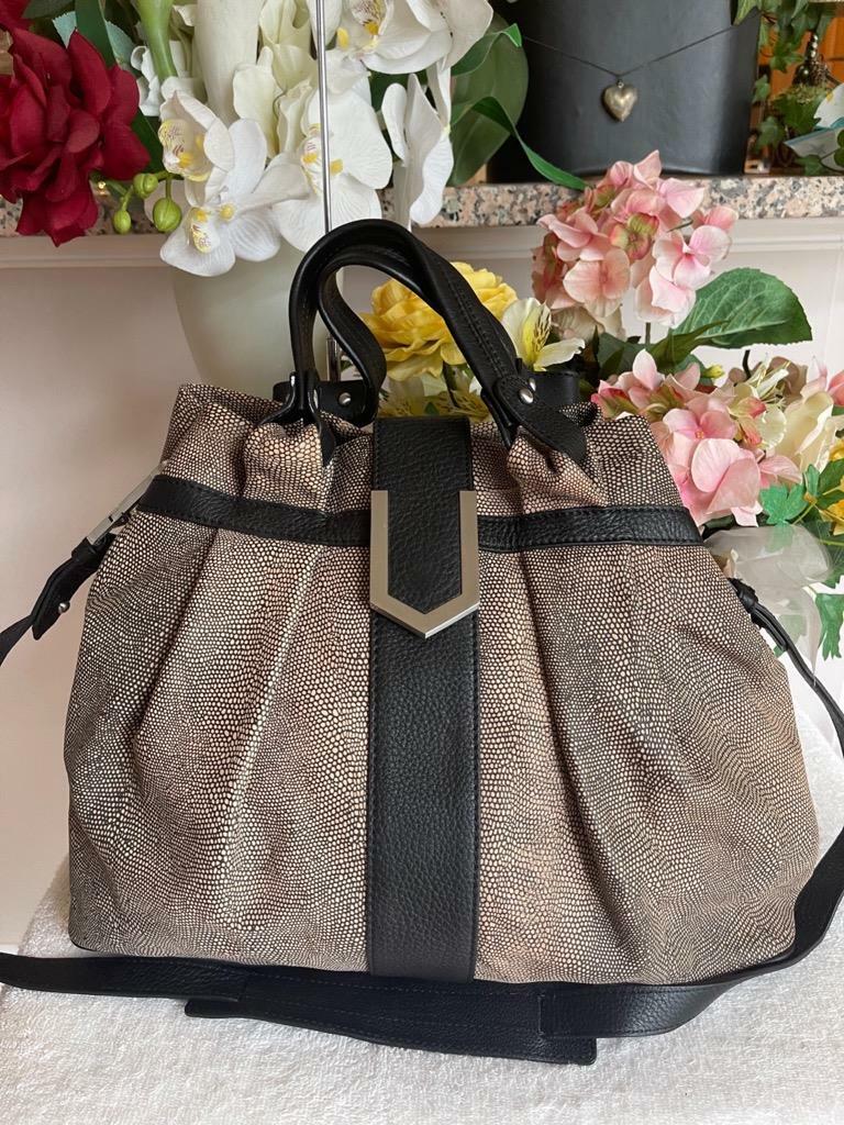 ALLIBELLE EMBOSSED LEATHER BAG PURSE (PU180
