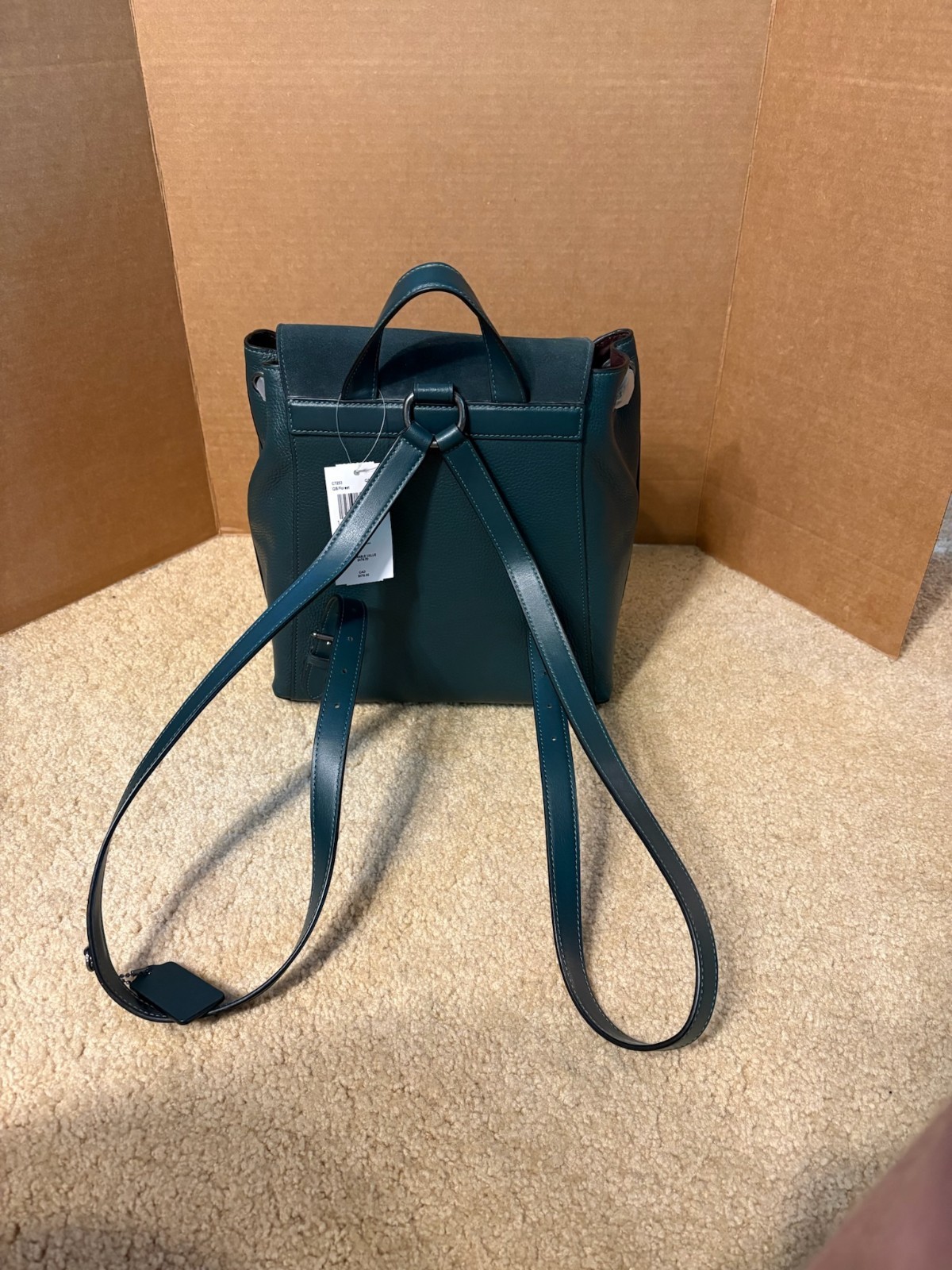 NEW w/ tags Authentic Coach Kleo Mixed Material Backpack Forest Green Backpack