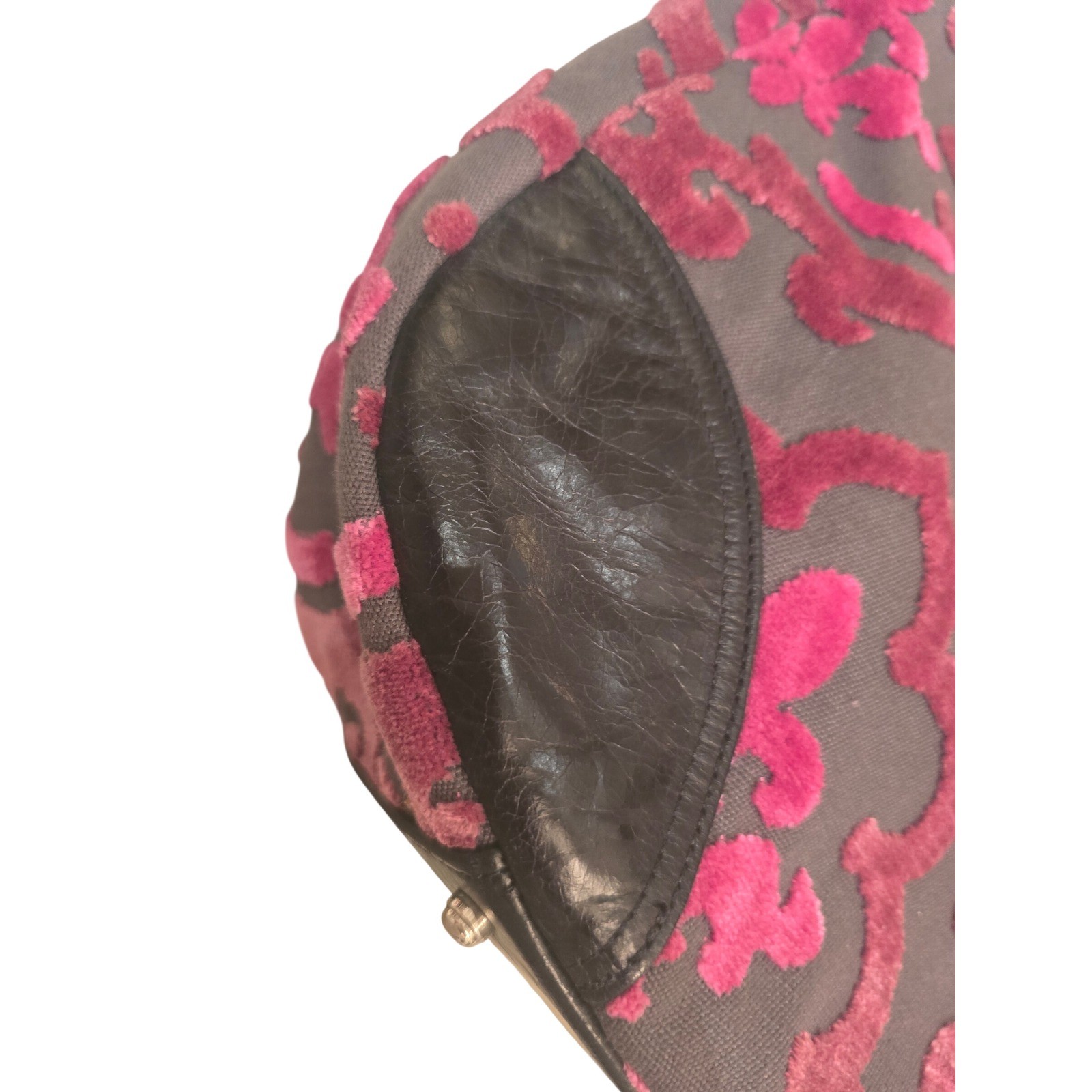 Glenda Gies Isabella Hobo Bag in Raspberry Hotel fabric