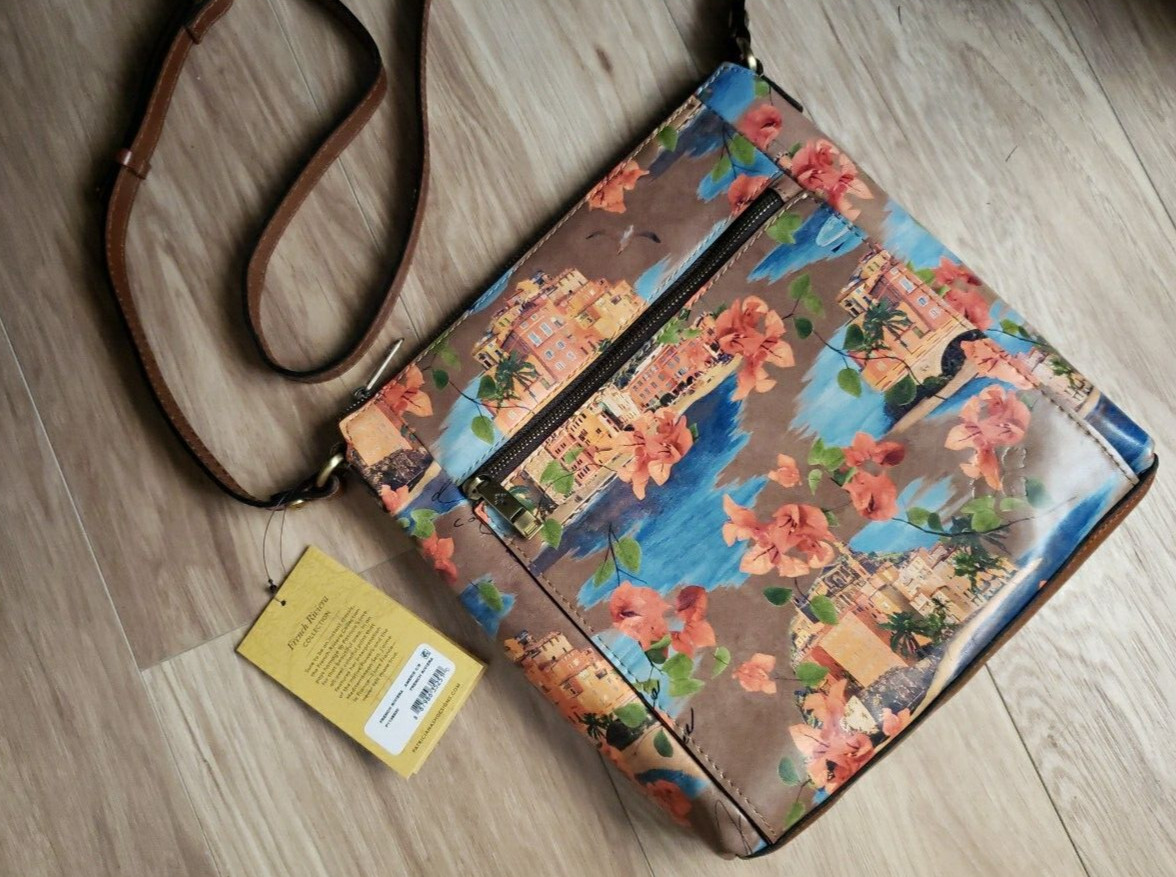Patricia Nash Amerie Leather Crossbody Bag French Riviera NWT Dust Bag
