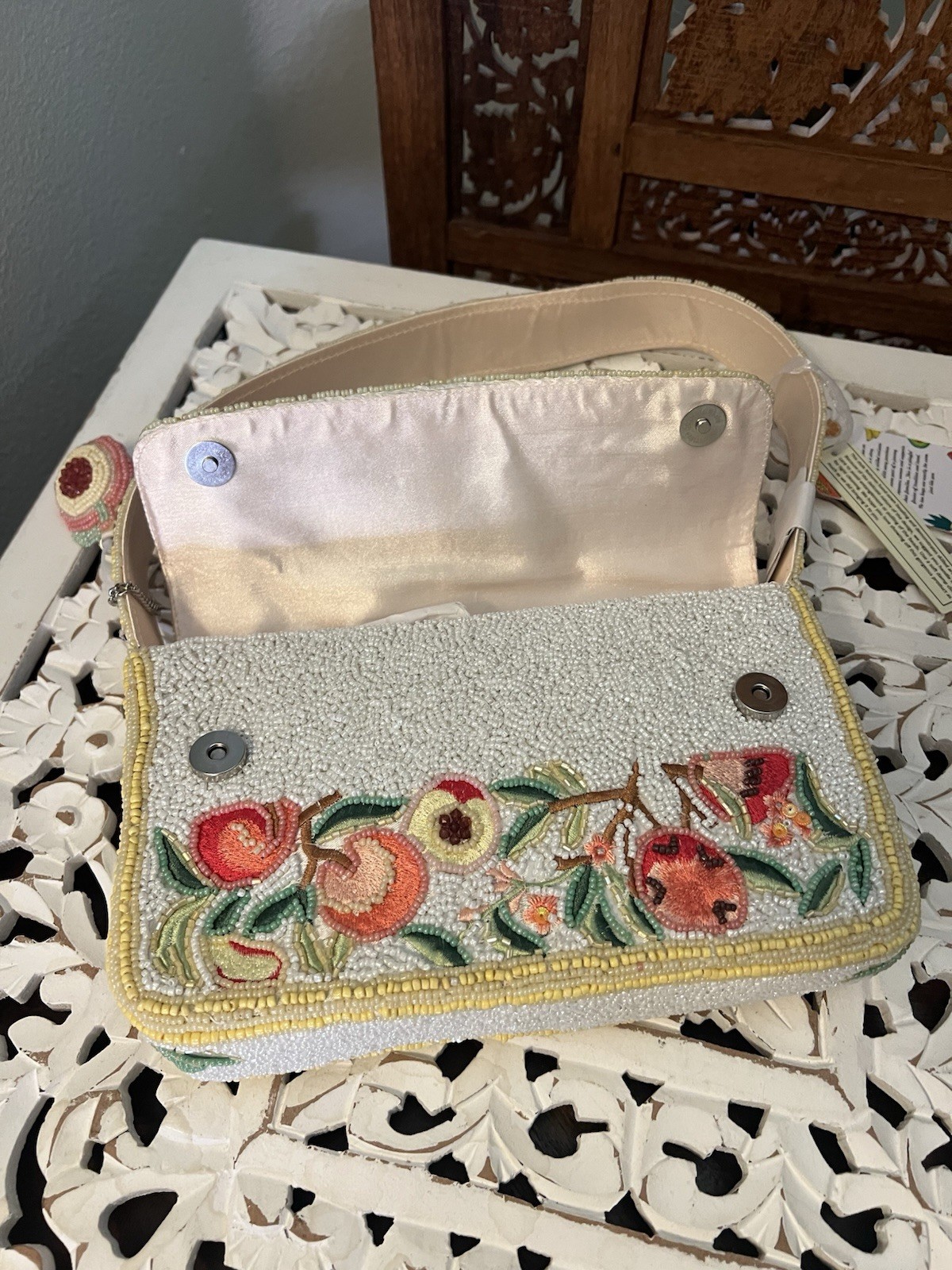Beaded Bag India Handcrafted Purse Elegant Handcrafted with Charm NEW with Tags