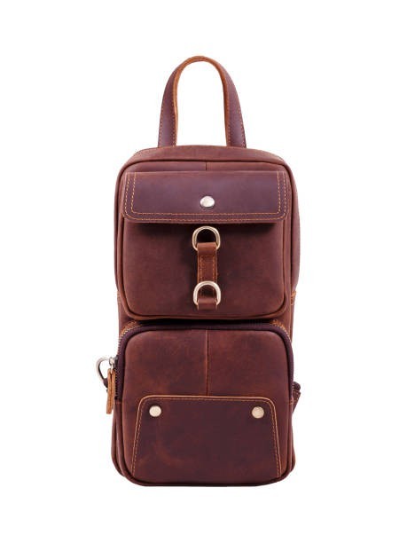 Premium Crazy Horse Leather Sling Bag, Multifunction Crossbody Chest Daypack