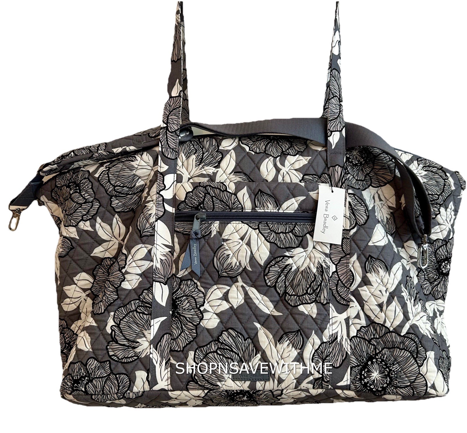 Vera Bradley Moon Shadow Meadow Deluxe Oversized Travel Shoulder Tote Bag NWT