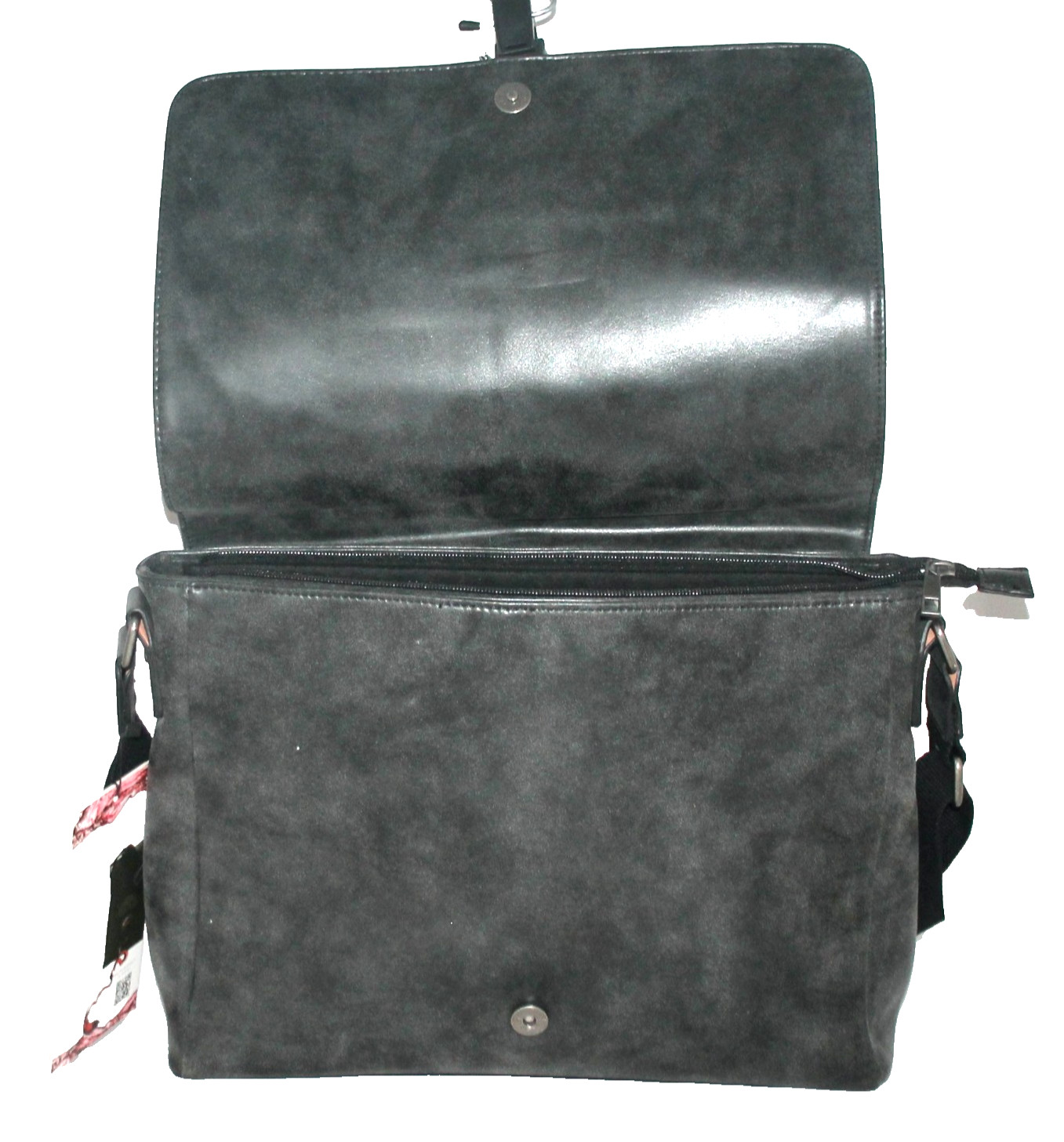 PORTO VINO Wine Crossbody & Laptop Bag Holds 2 bottles Wine Slate Dark Gray