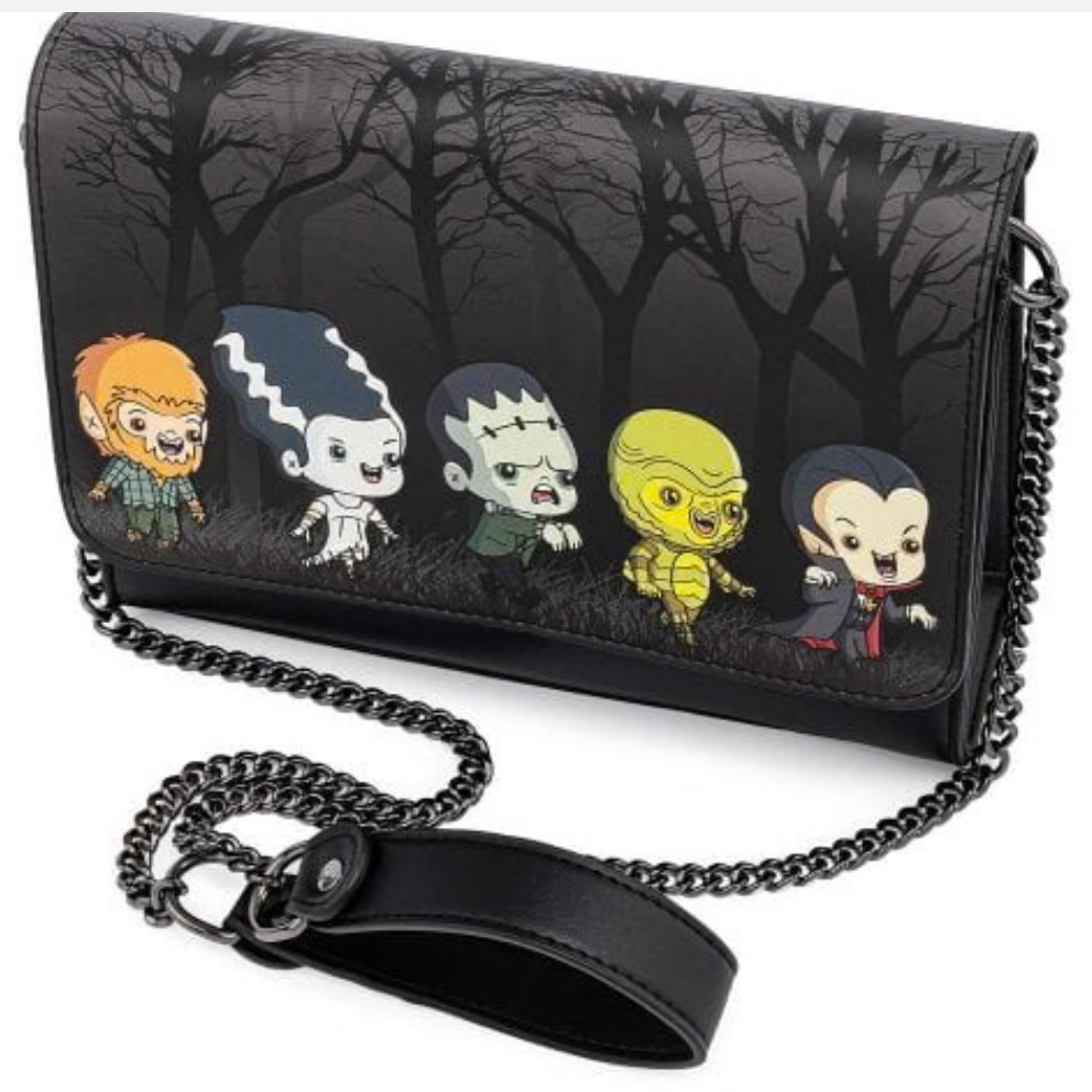 Loungefly Universal Monsters Chibi Dracula Frankenstein Crossbody Bag NWT HTF