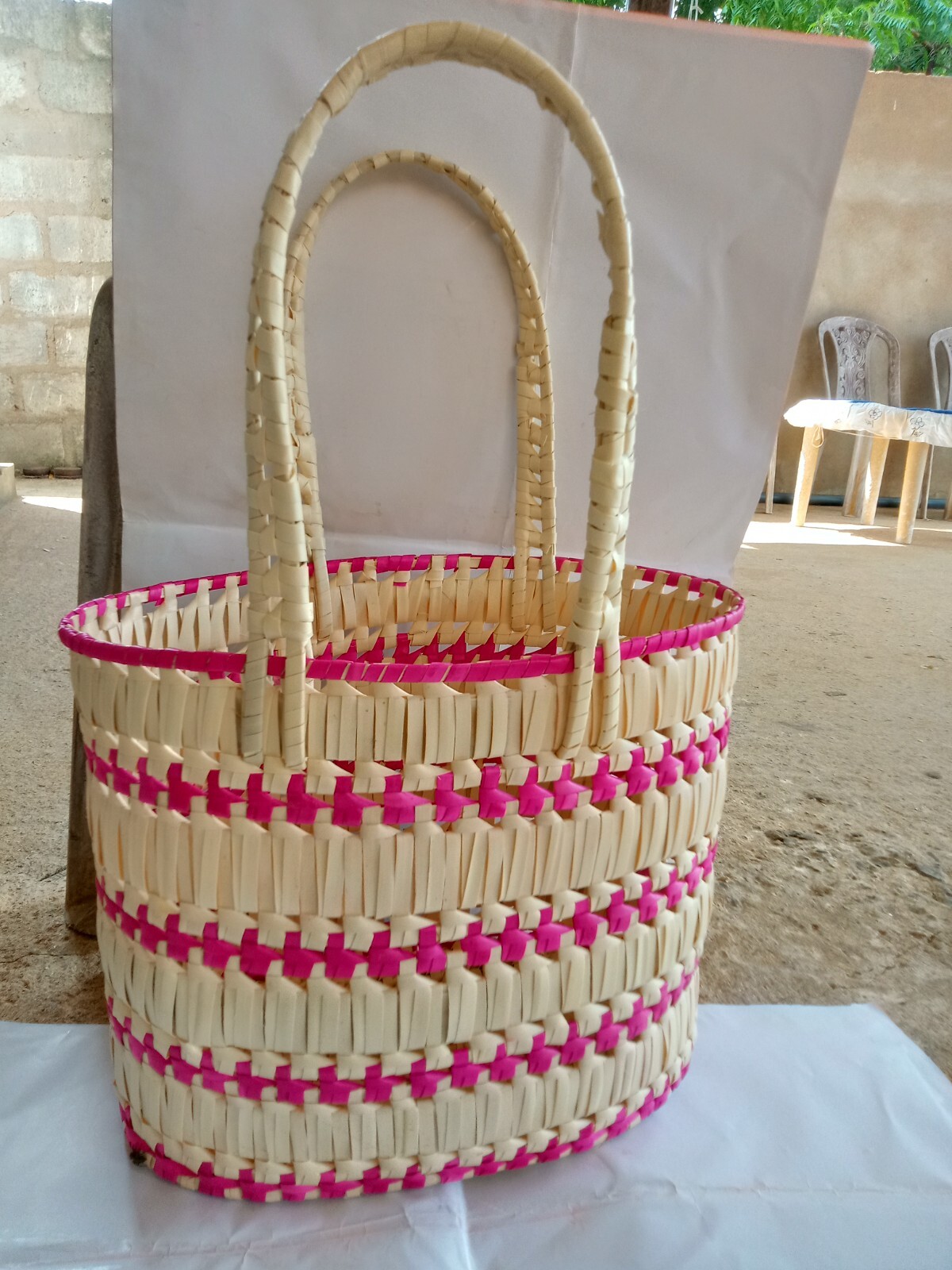 Ceylon Hand Made Natural Palmyra Thal Leaf Women Bag 100% Eco Friendly New