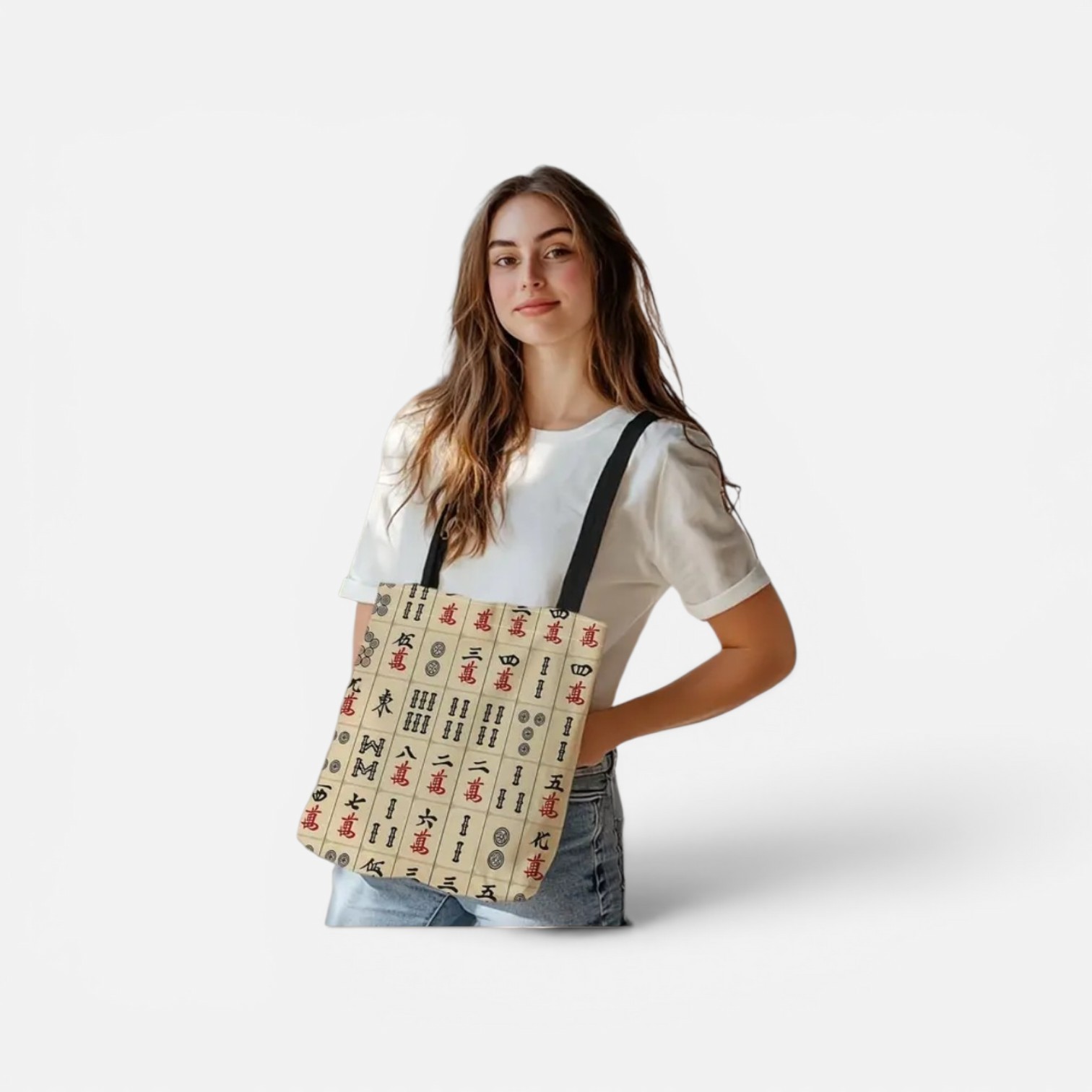 MAhJONG LOVERDurable Bag Design with Mahjong Tiles, Suits, And Numbers