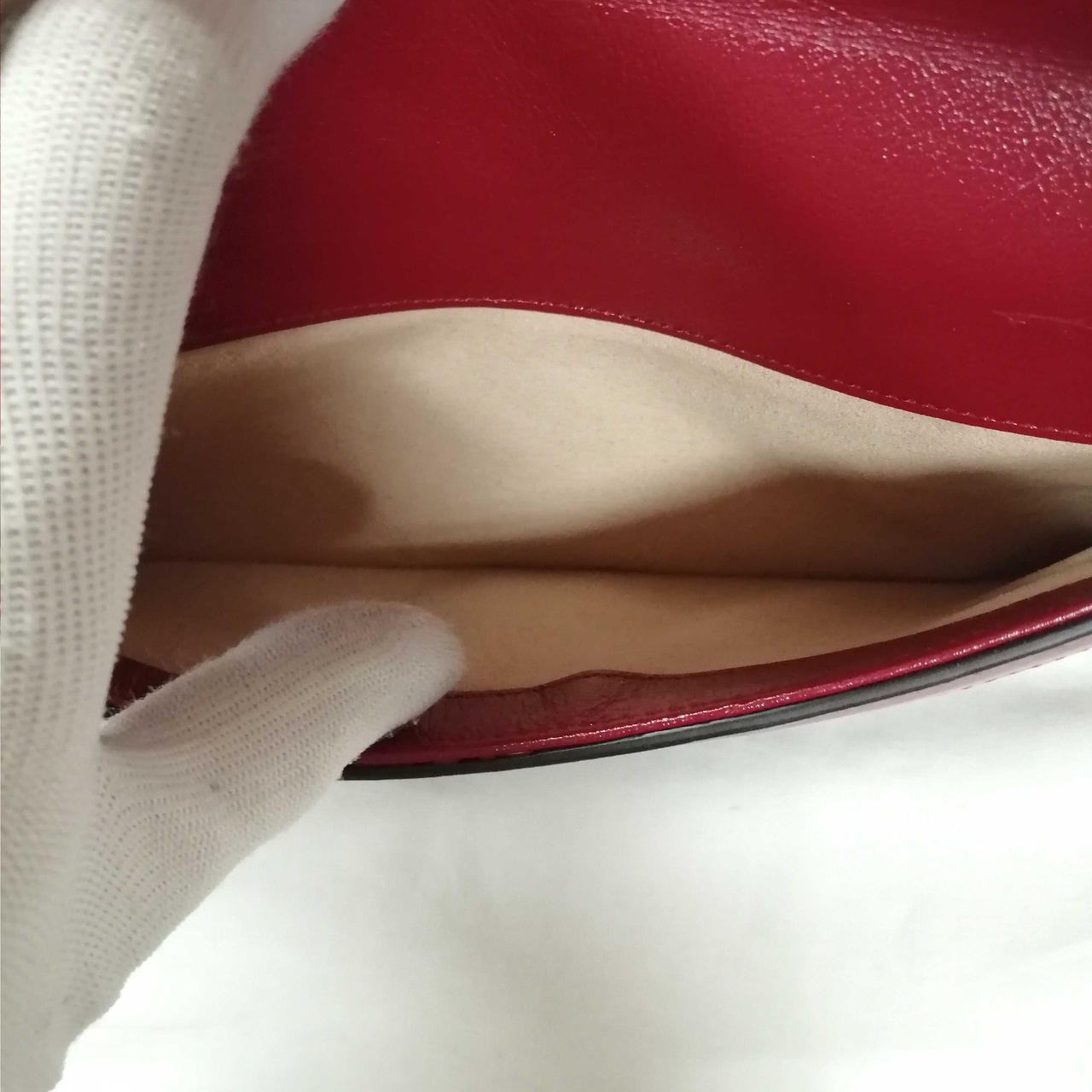 GUCCI Dionysus Chain Shoulder Bag Black Red Size Width 10.6 in Women 99