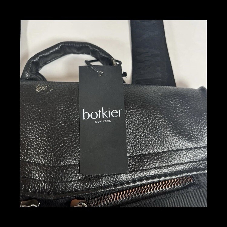 Botkier Trigger Mini Backpack Black Purse Bag New York Zippers Polyester Tags