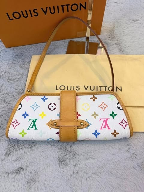 Louis Vuitton Shirley Monogram Multicolore Murakami White Handbag S-Lock
