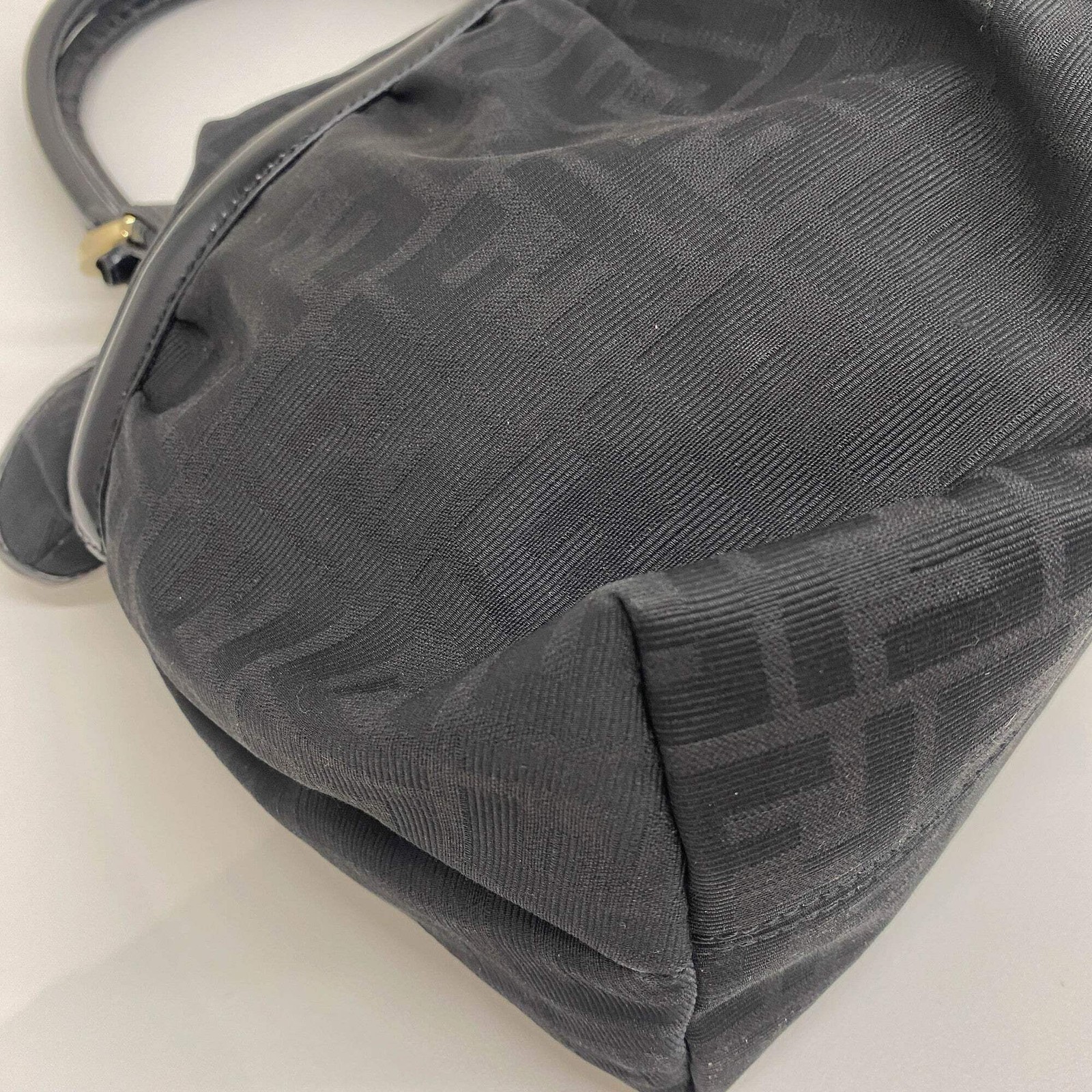 FENDI Chef Black Zucca Canvas Tote Bag