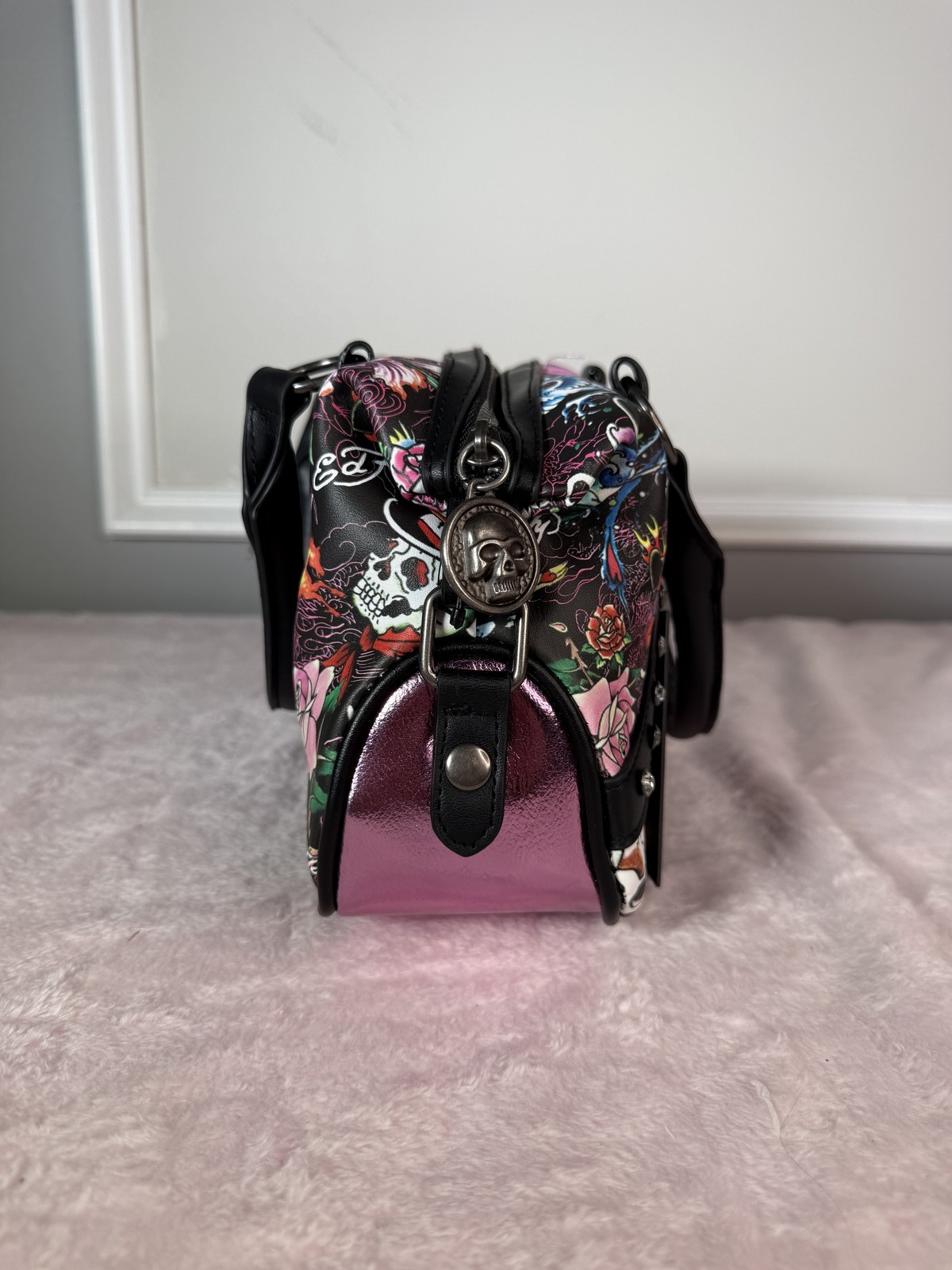 Ed Hardy tattoo print shoulder bag