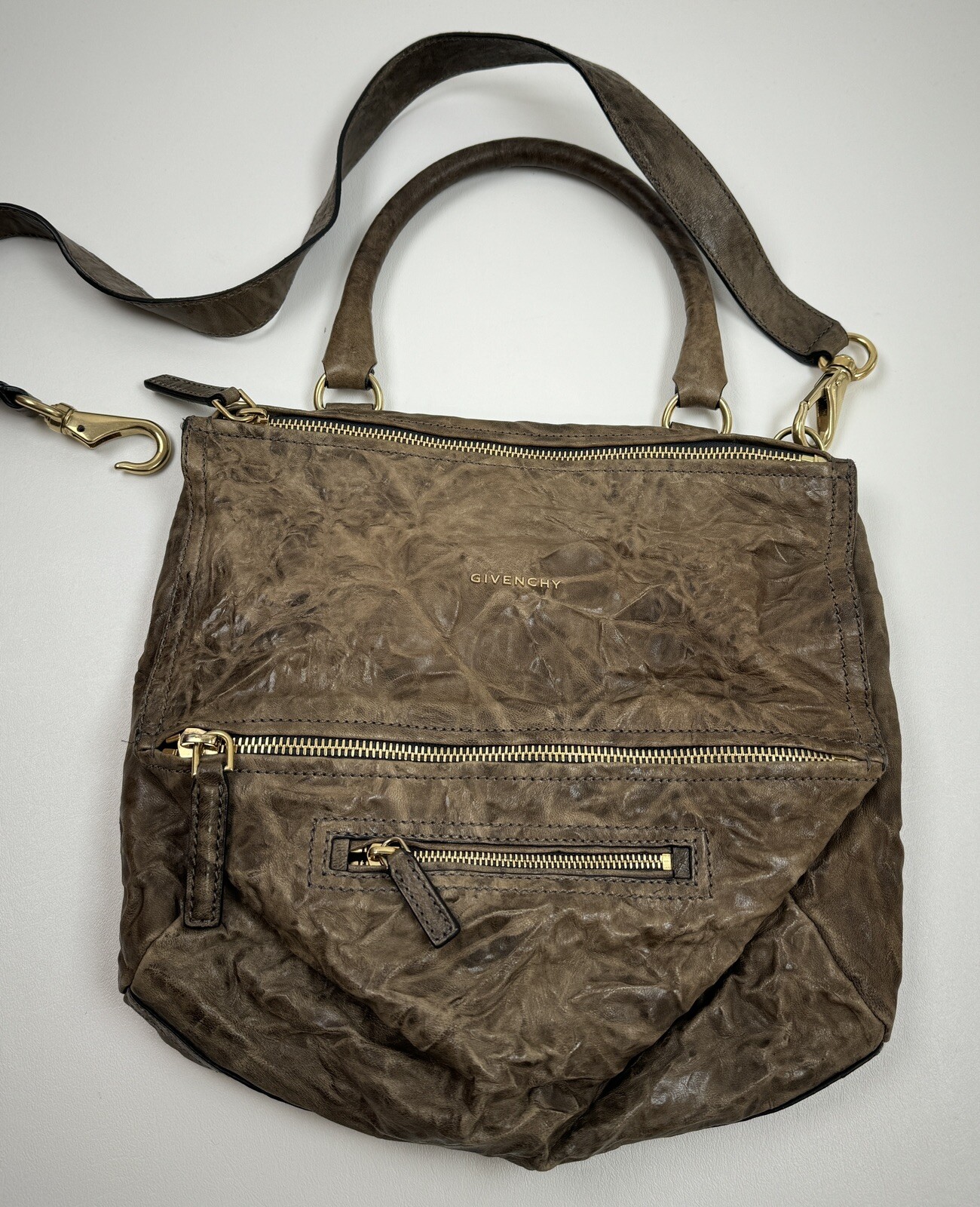 #302 GIVENCHY Pandora Crinkled Medium Satchel Bag
