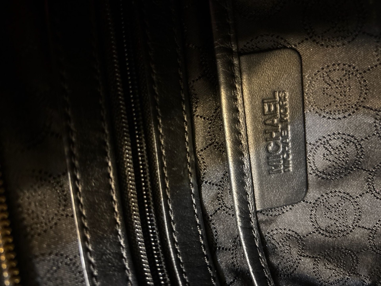 Michael Kors Hamilton Leather Satchel Bag with Gold Lock Detail