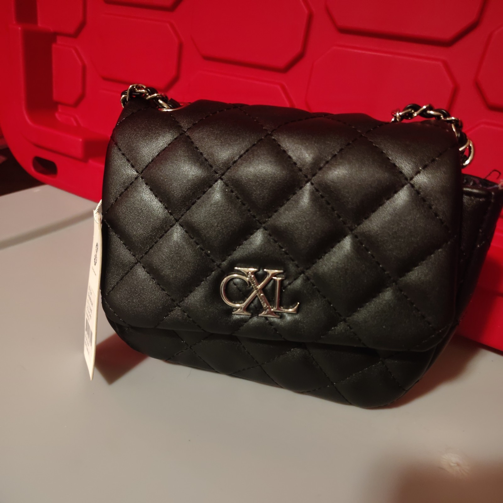 CXL by Christian Lacroix Valo Chain Black Quilted Shoulder Bag