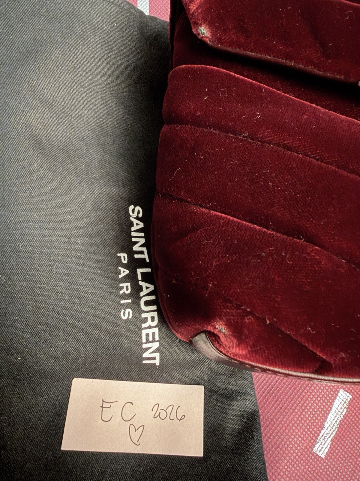 Saint Laurent LouLou Velvet w/ Strap & Dust Bag