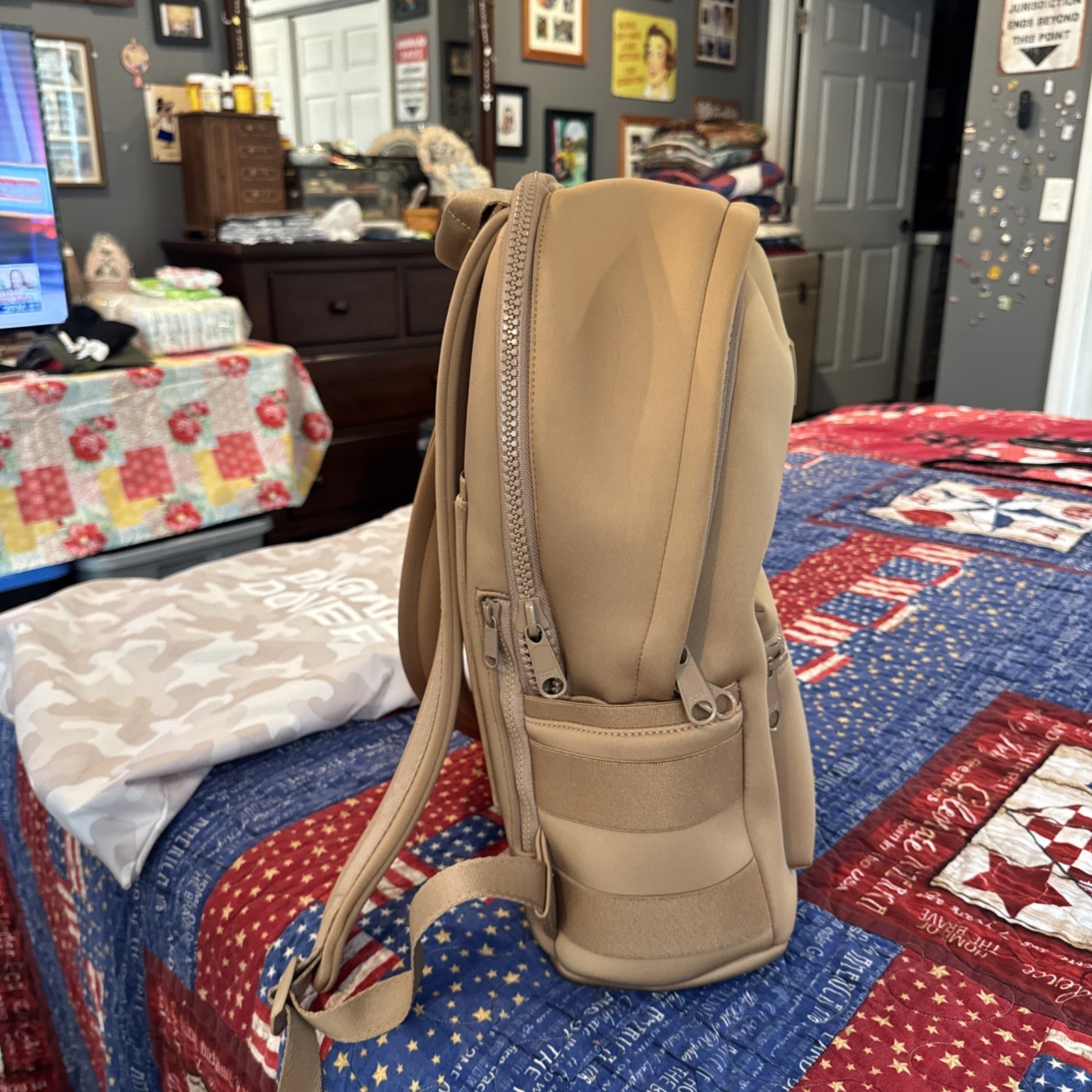 Dagne Dover DAKOTA NEOPRENE BACKPACK Medium Camel