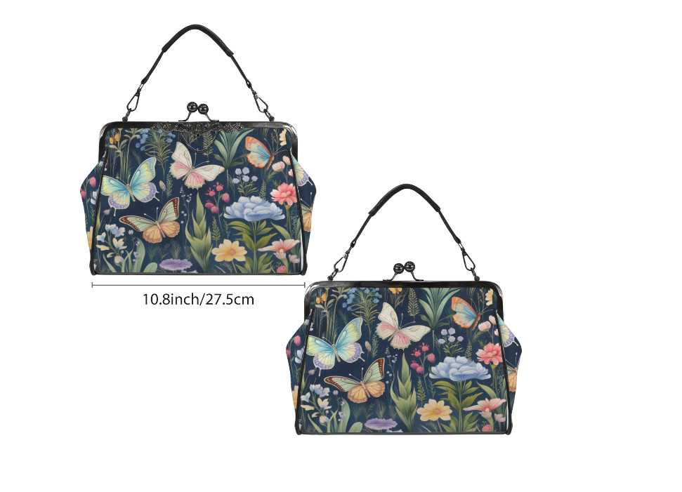Spring Butterflies Garden Flowers Shoulder Cross Body Bag Satchel Mother’s Day