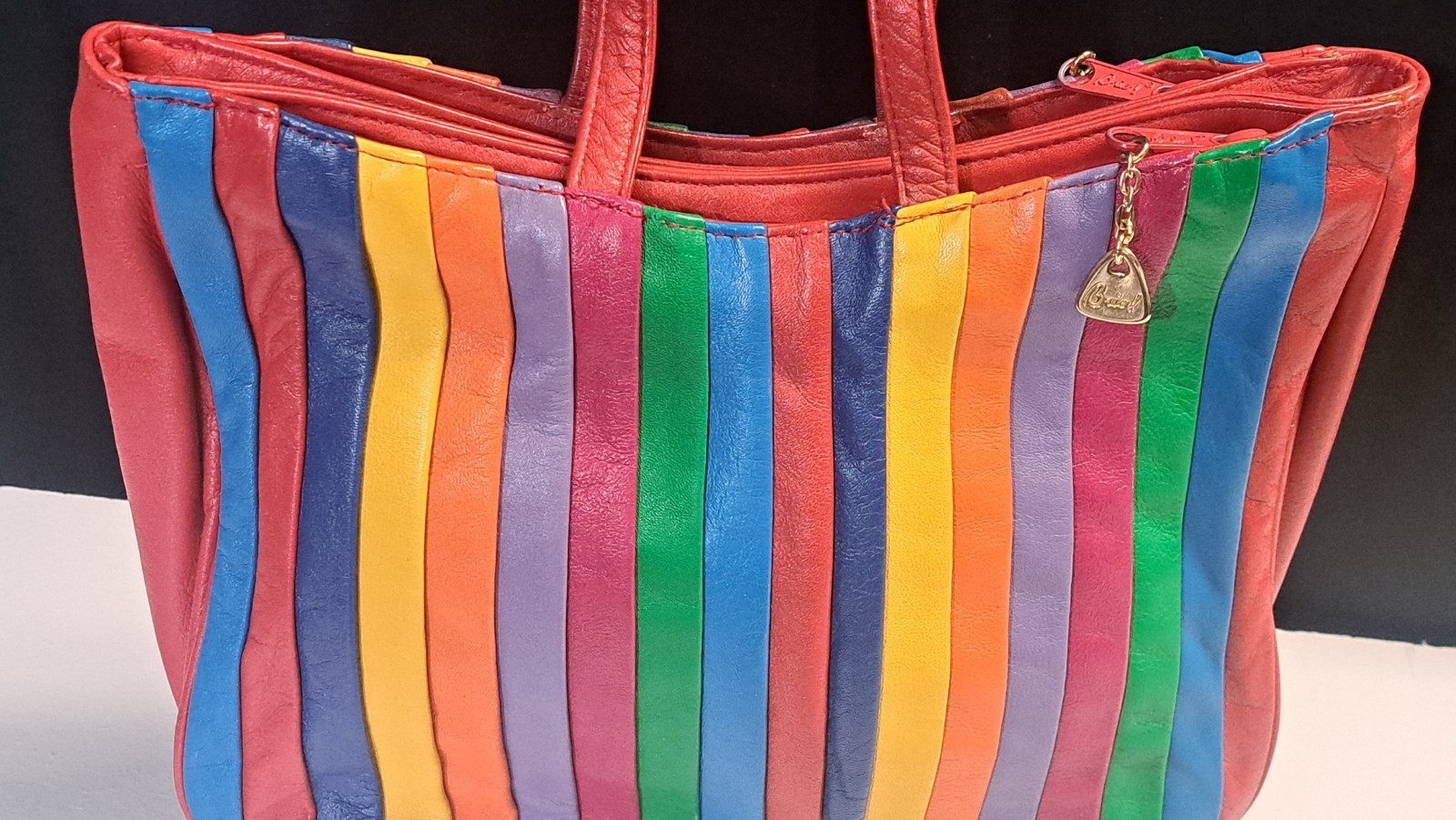BRIO – Vintage 80’s Multi Color Leather Handbag