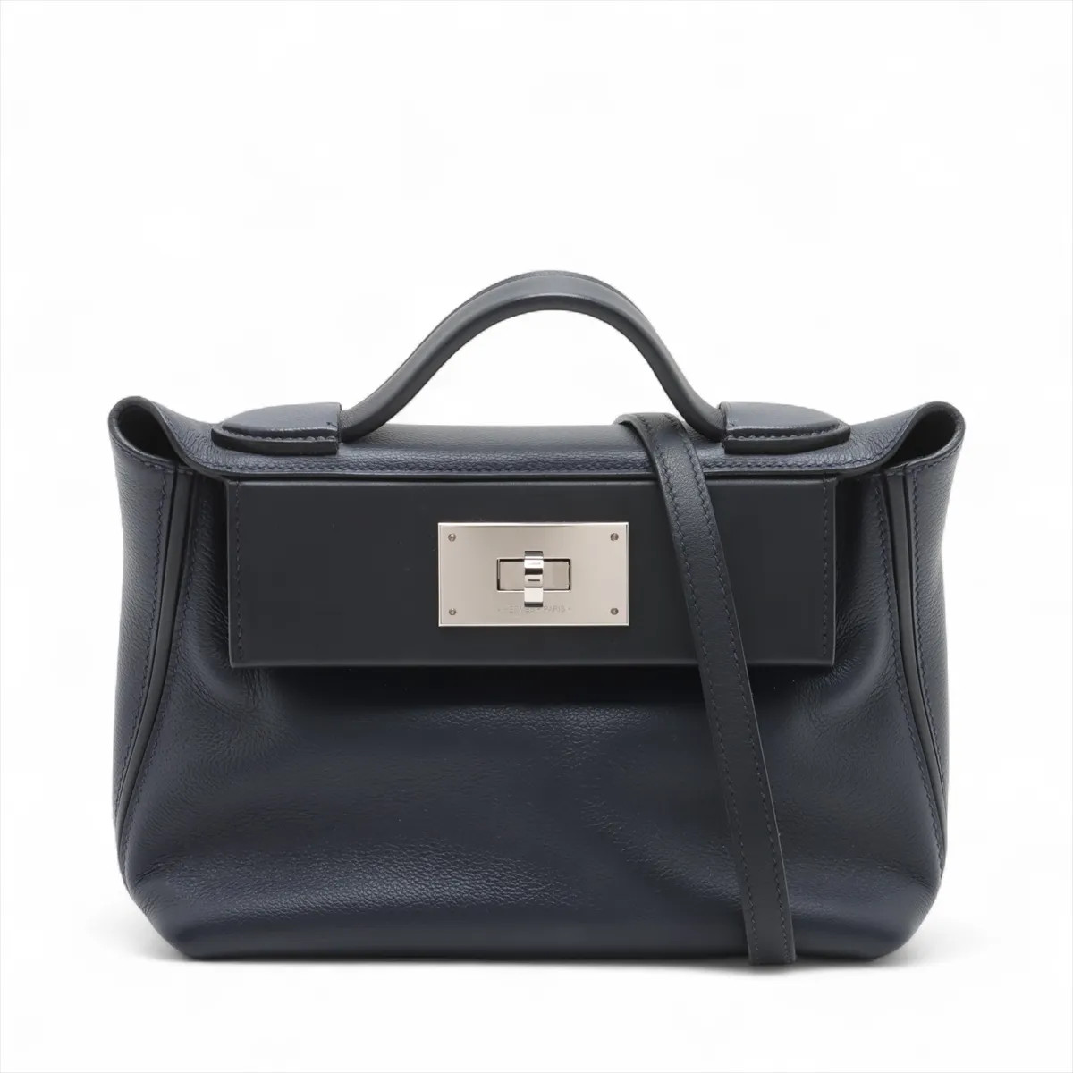 Hermès sacks Le Vingt Cuatre 24/24 mini 21 Evercolor x Voswift Blue Nuit x Caban