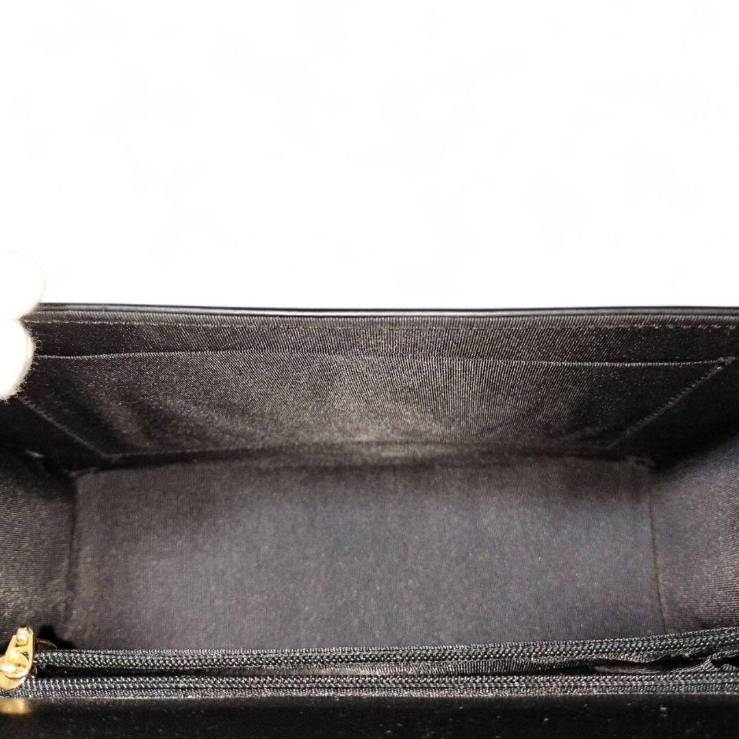 Roberta di Camerino Black Leather 2Way Chain Shoulder Bag Formal Top Handle