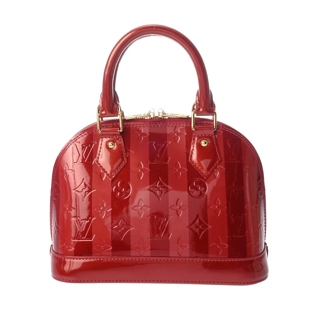 Louis Vuitton Alma BB 2WAY M91593 Handbag Vernis Red #WB2473