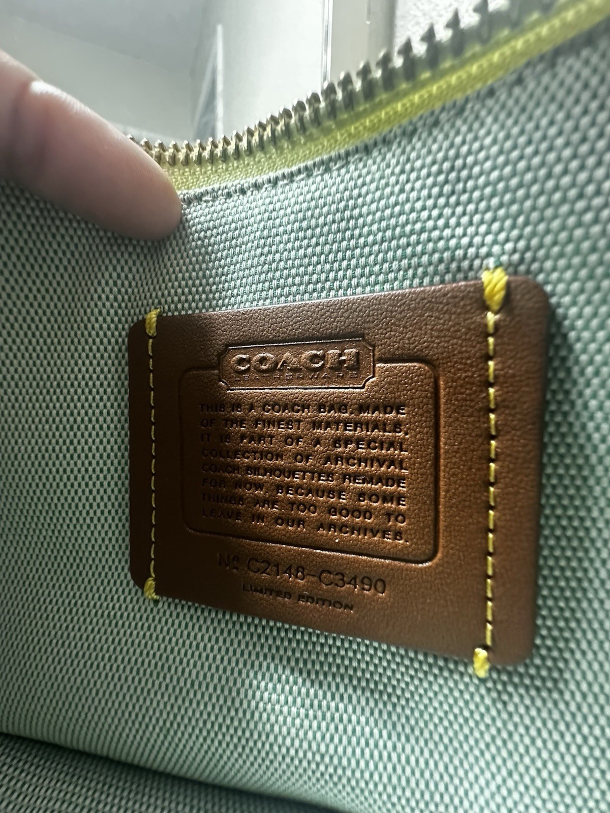 Coach Swinger 20 with Quilting – LIMITED EDITION Brass/Pale Lime