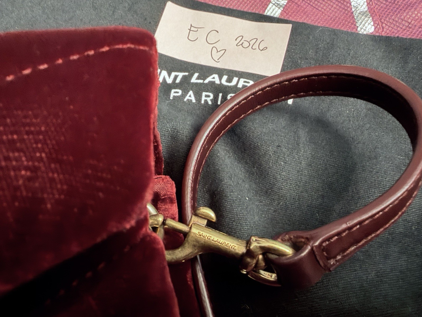 Saint Laurent LouLou Velvet w/ Strap & Dust Bag