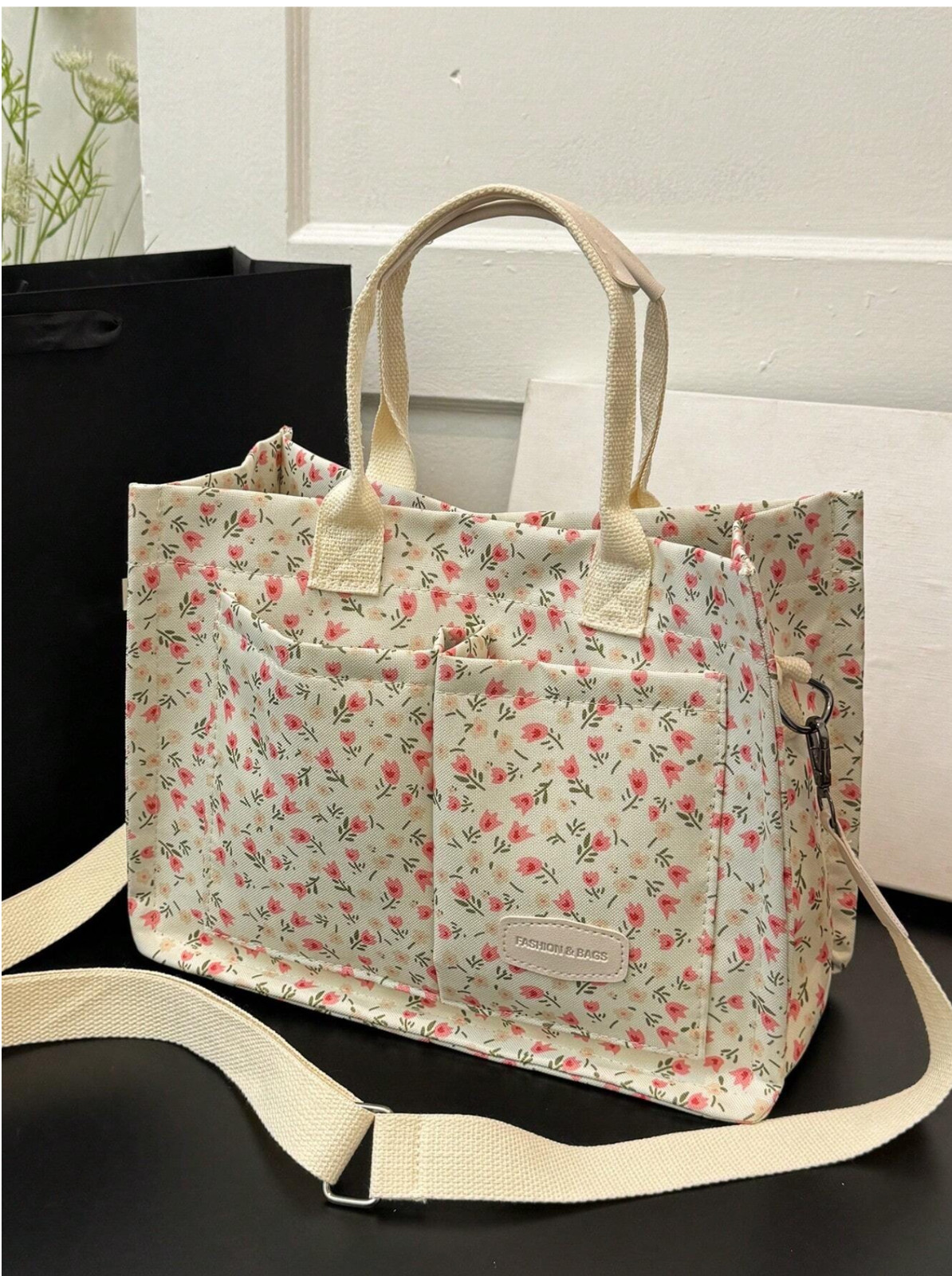 Multicolor Large Capacity Multi-Pocket Sweet Daily Tote Bag Crossbody Bag