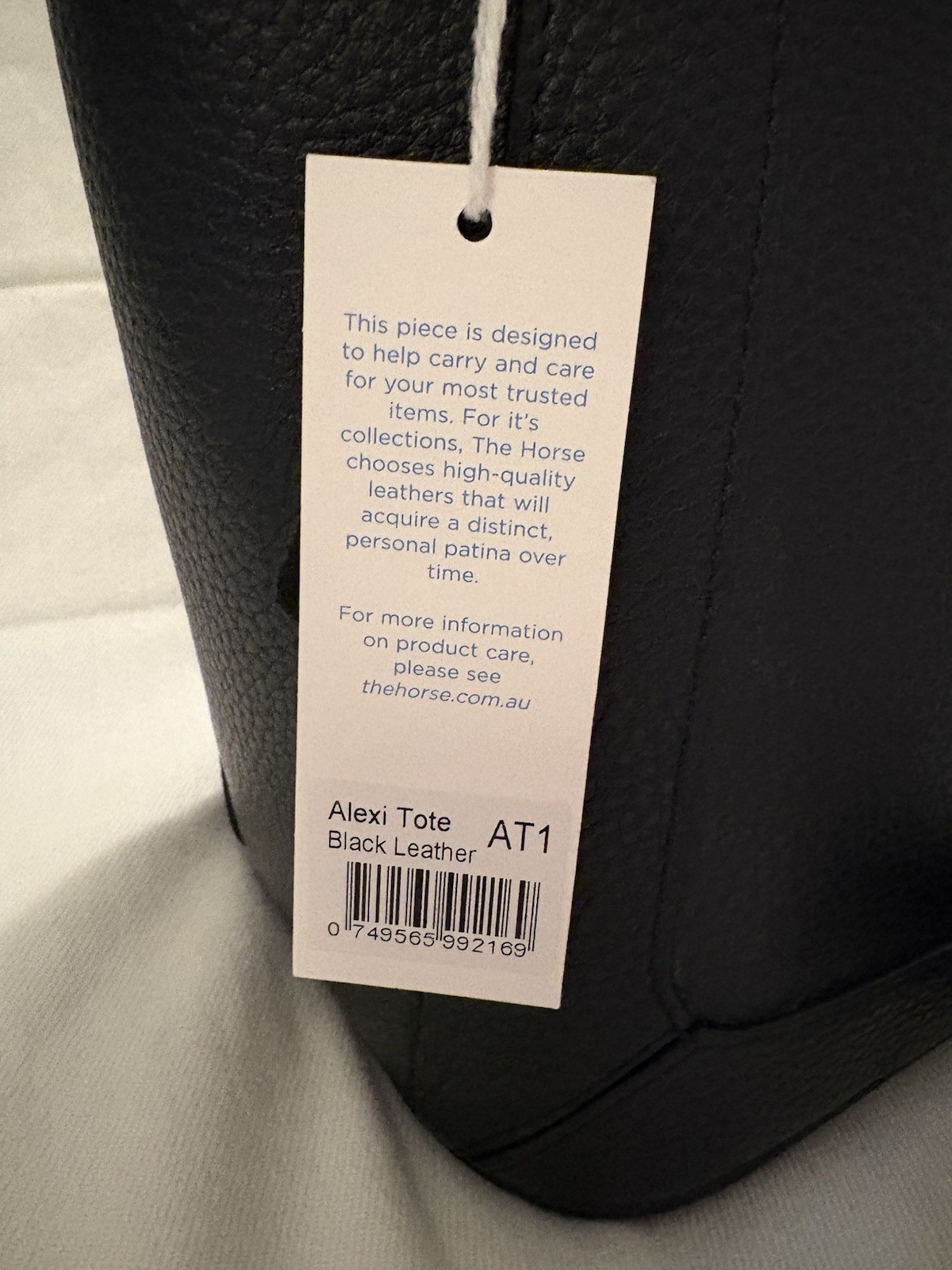 NWT The Horse Alexi Tote Black Pebbled Leather Crossbody Shoulder Bag $260
