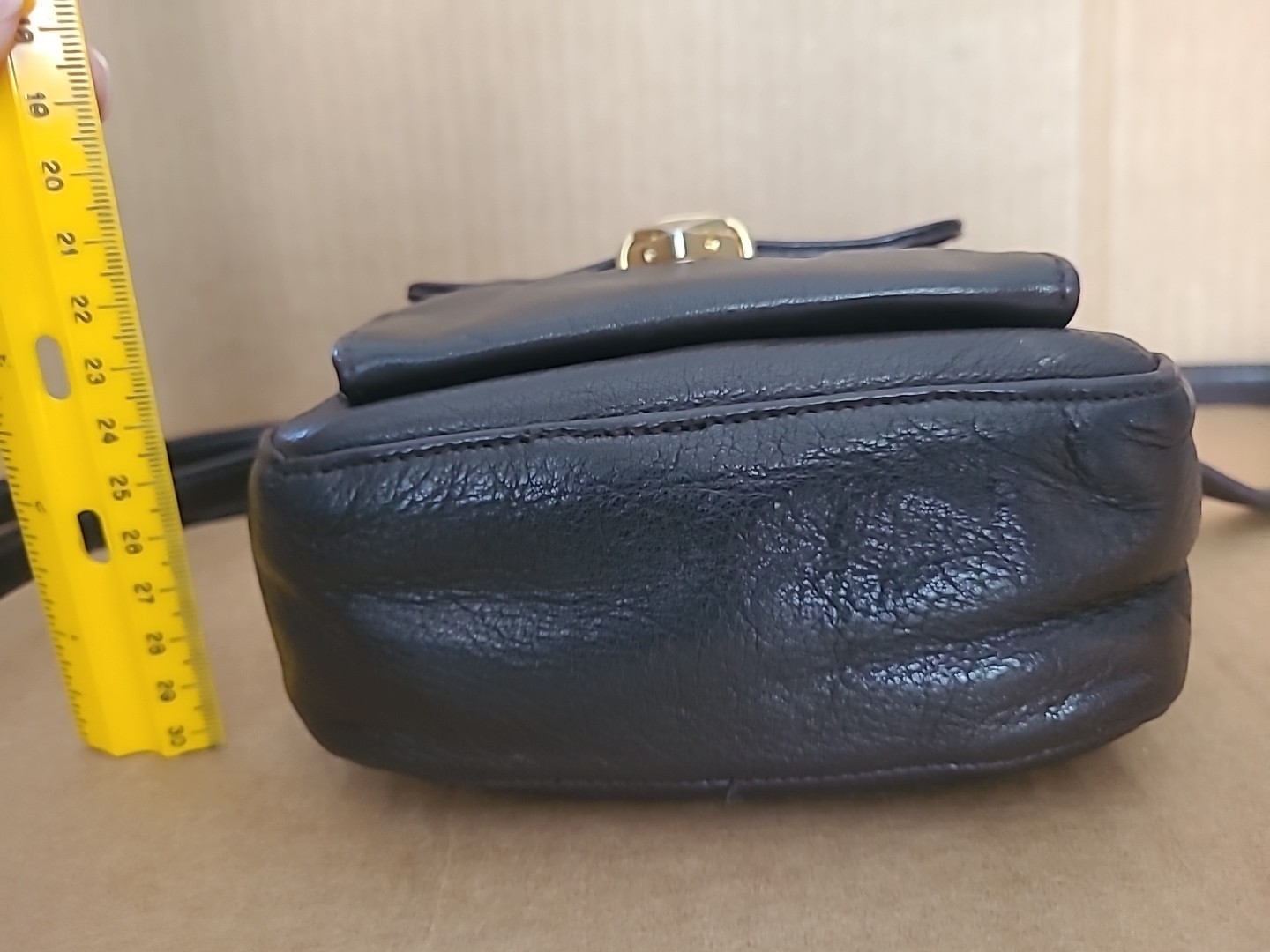 Perlina New York Brown Leather Mini Crossbody Purse – Read Below!