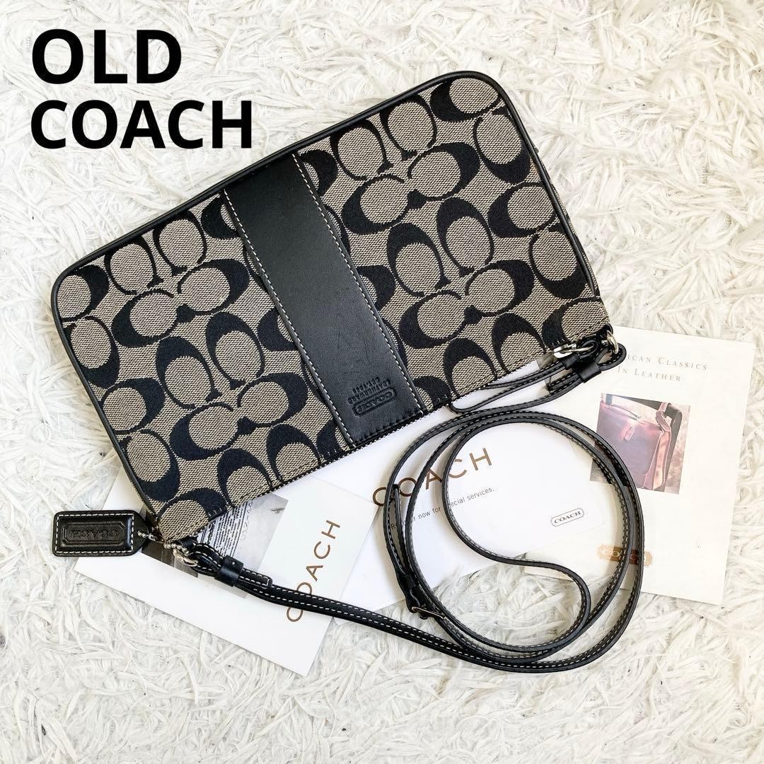 Level Vintage Coach Old Black Crossbody Black