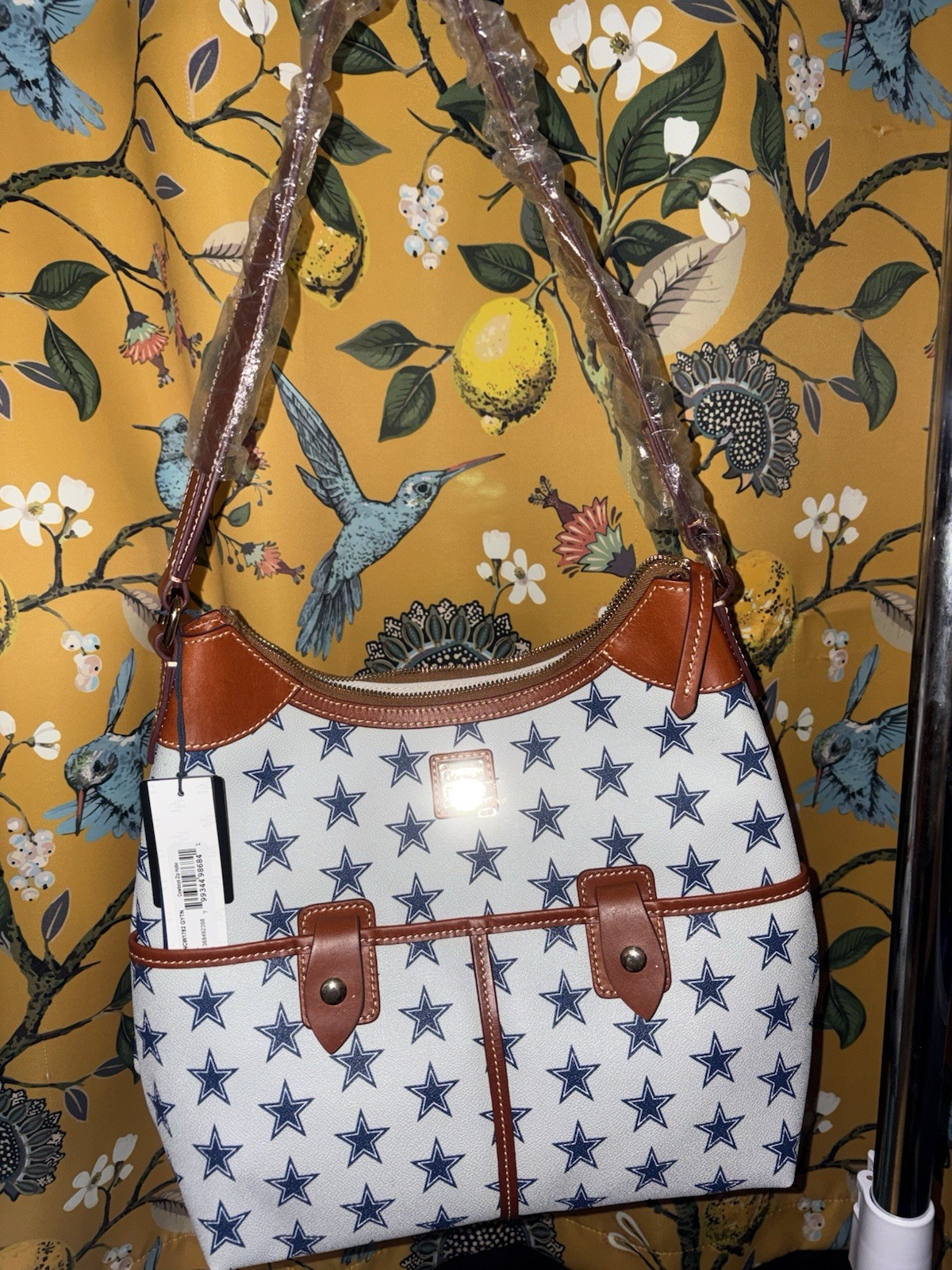 New Dooney And Bourke NFL Dallas Cowboys Zip Hobo Grey