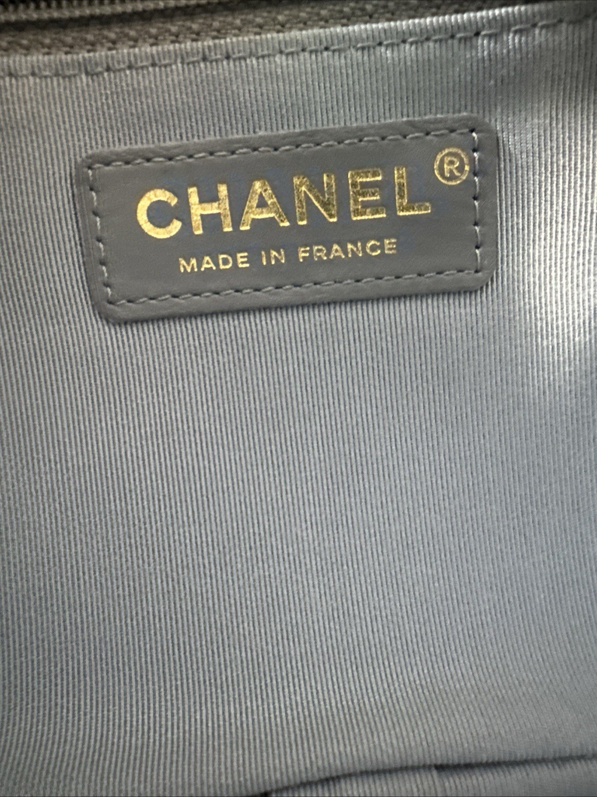 Chanel Camera Bag Gray Caviar Leather Coco Tassel Shoulder Purse