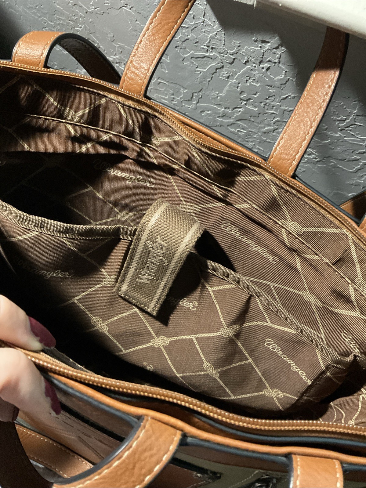Wrangler Bag With A Pocket For iPad Or Book Denim And Faux Leather Lightweight
