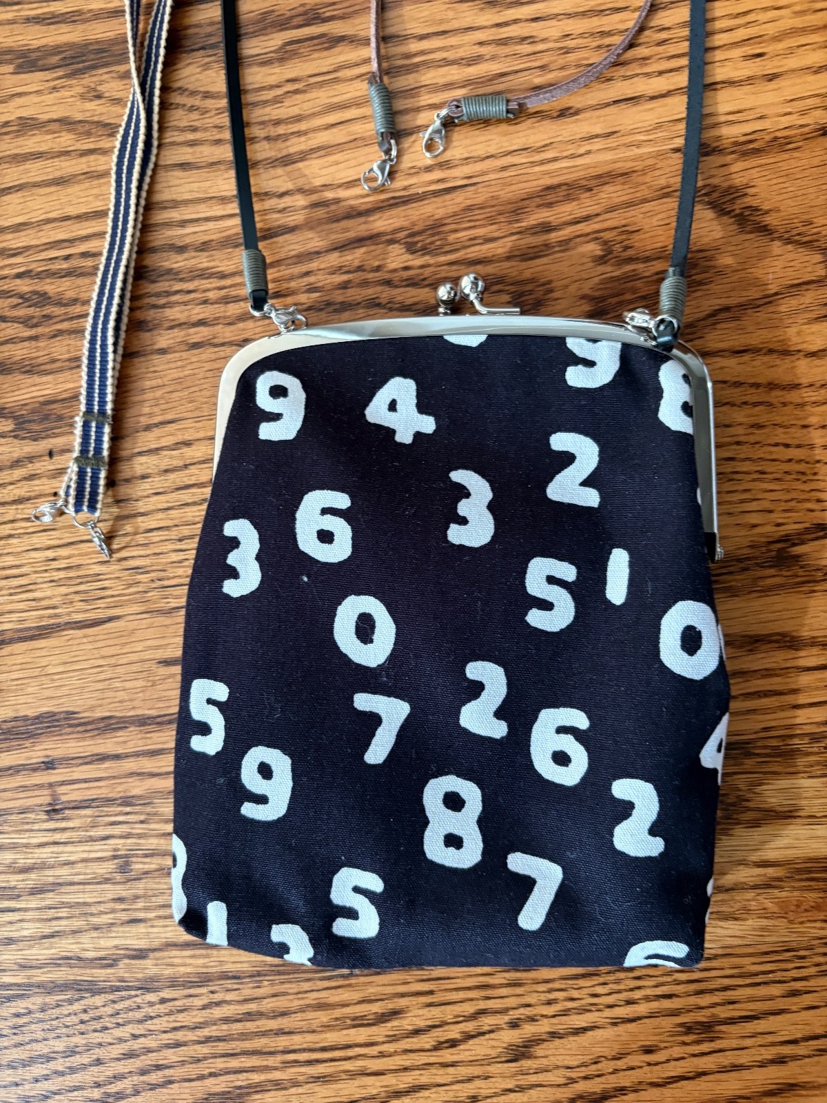 SOU SOU Canvas Soft Gamaguchi Clasp Purse – 2 Different straps-long & short