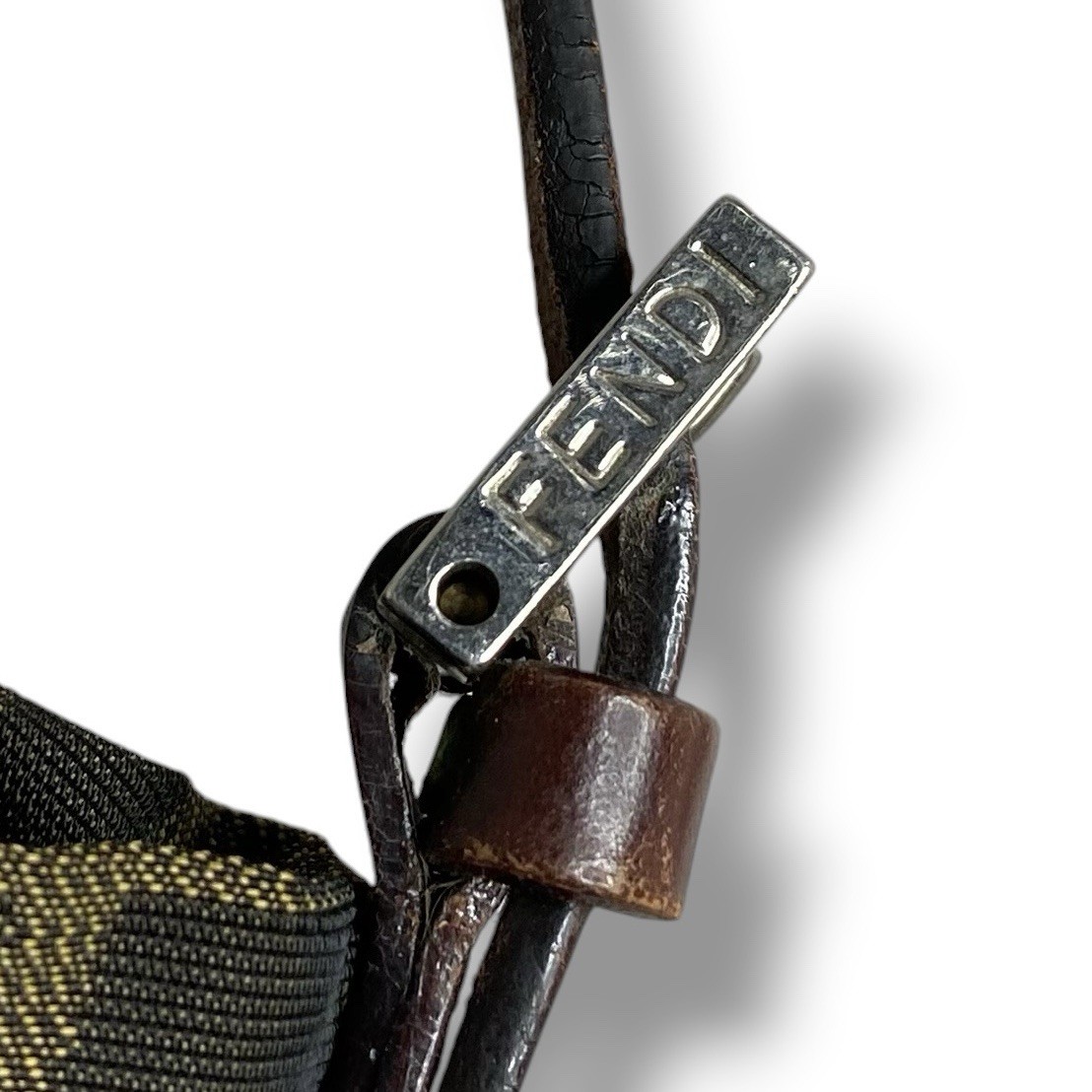 FENDI fendi Zucca FF Handbag One-Shoulder Bag Canvas Brown Logo Vintage y2k