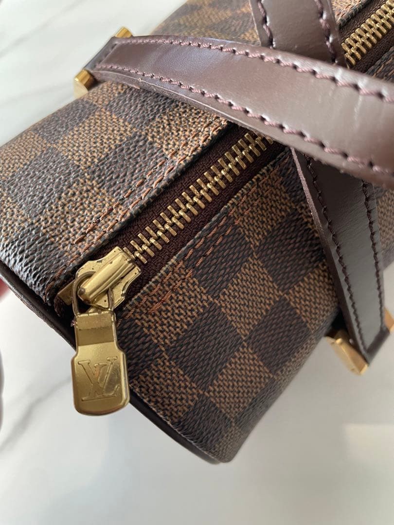 Louis Vuitton Damier Papillon Handbag Brown Canvas Compact Tote Authentic