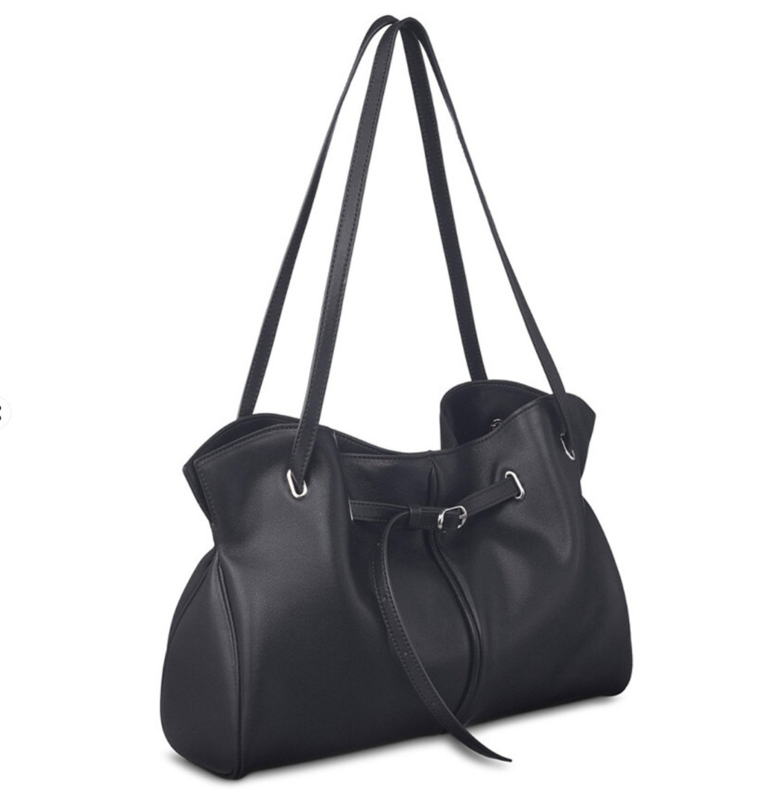 LOEUVRE Plie Shoulder Medium Bag FA6SB365-FH Brown New with Tag