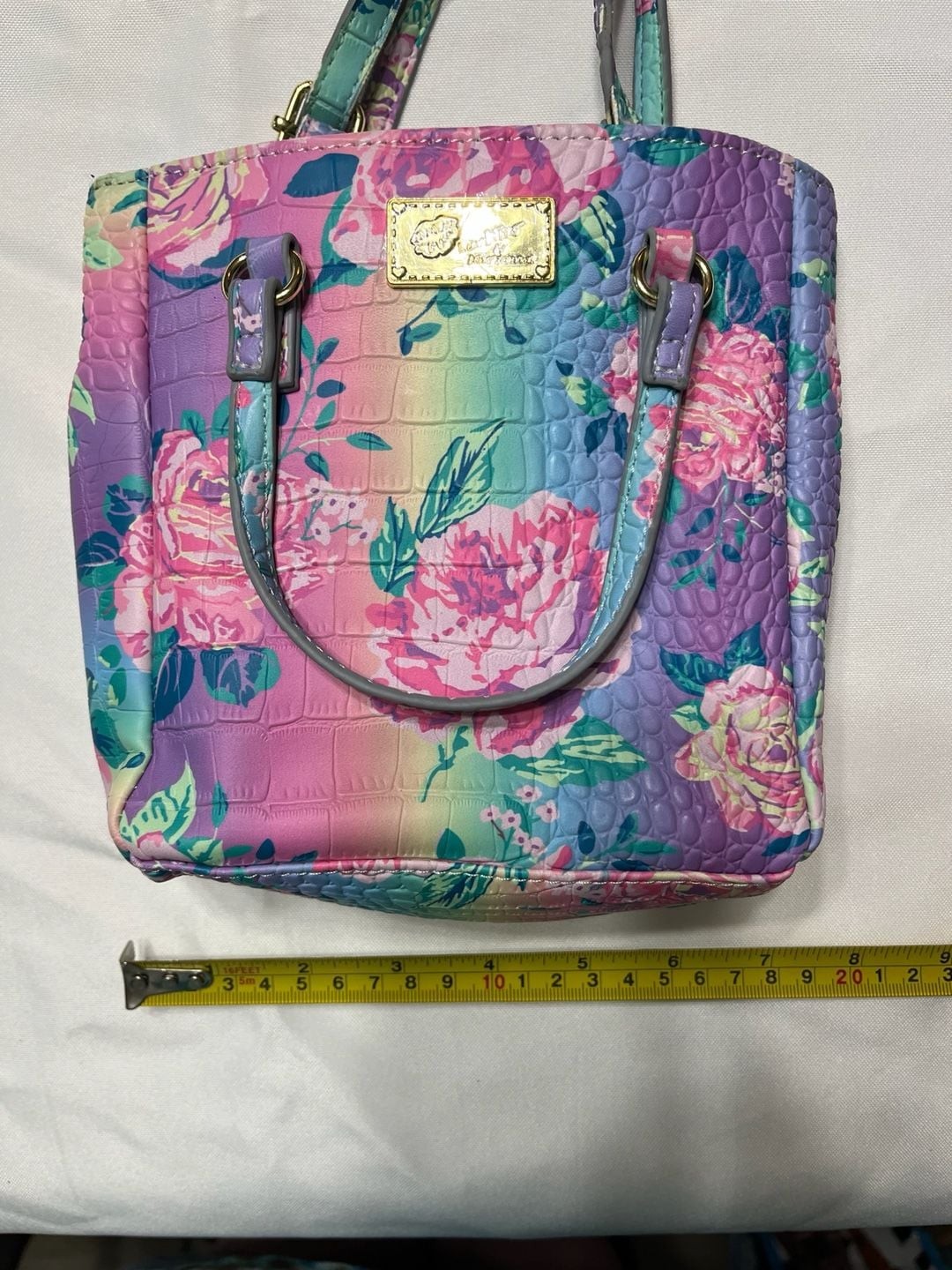 Betsey Johnson Floral Croc-Embossed Mini Tote Bag