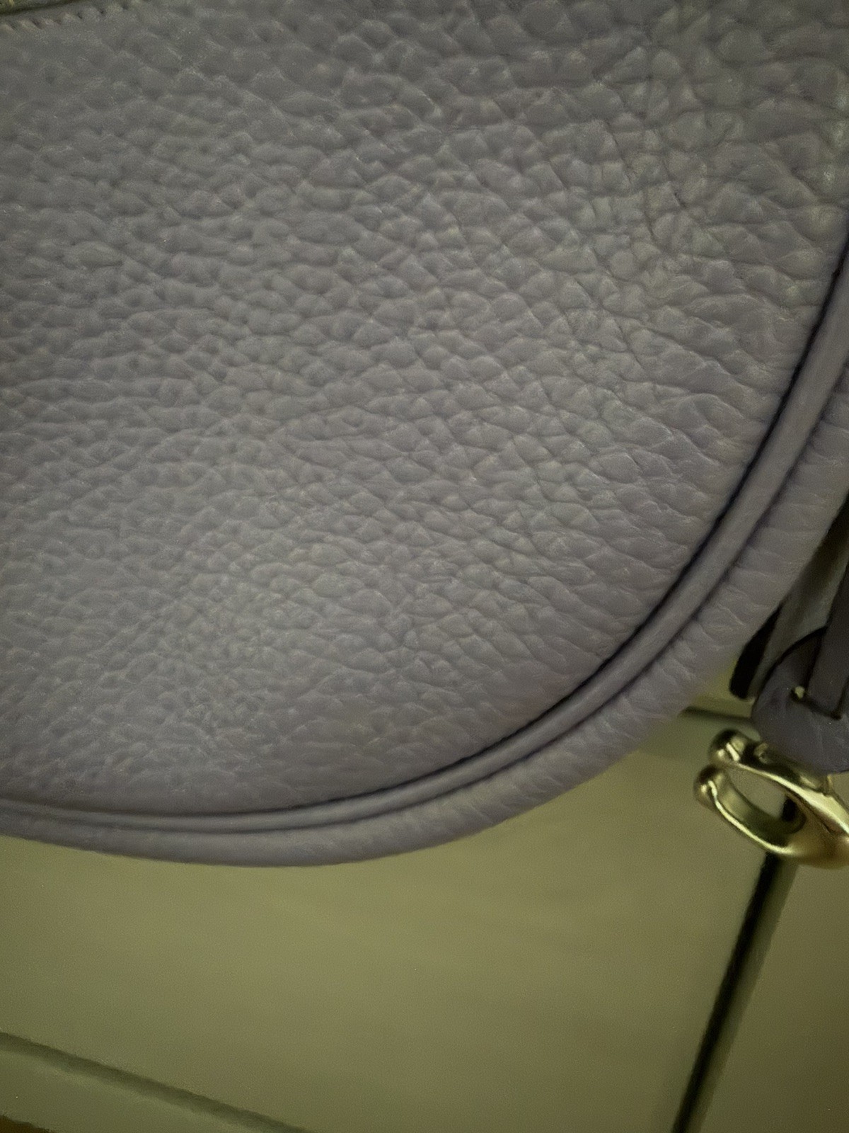 NWT Coach LUNA Shoulder Bag LIGHT VIOLET Soft Pebbled Leather Silver see details