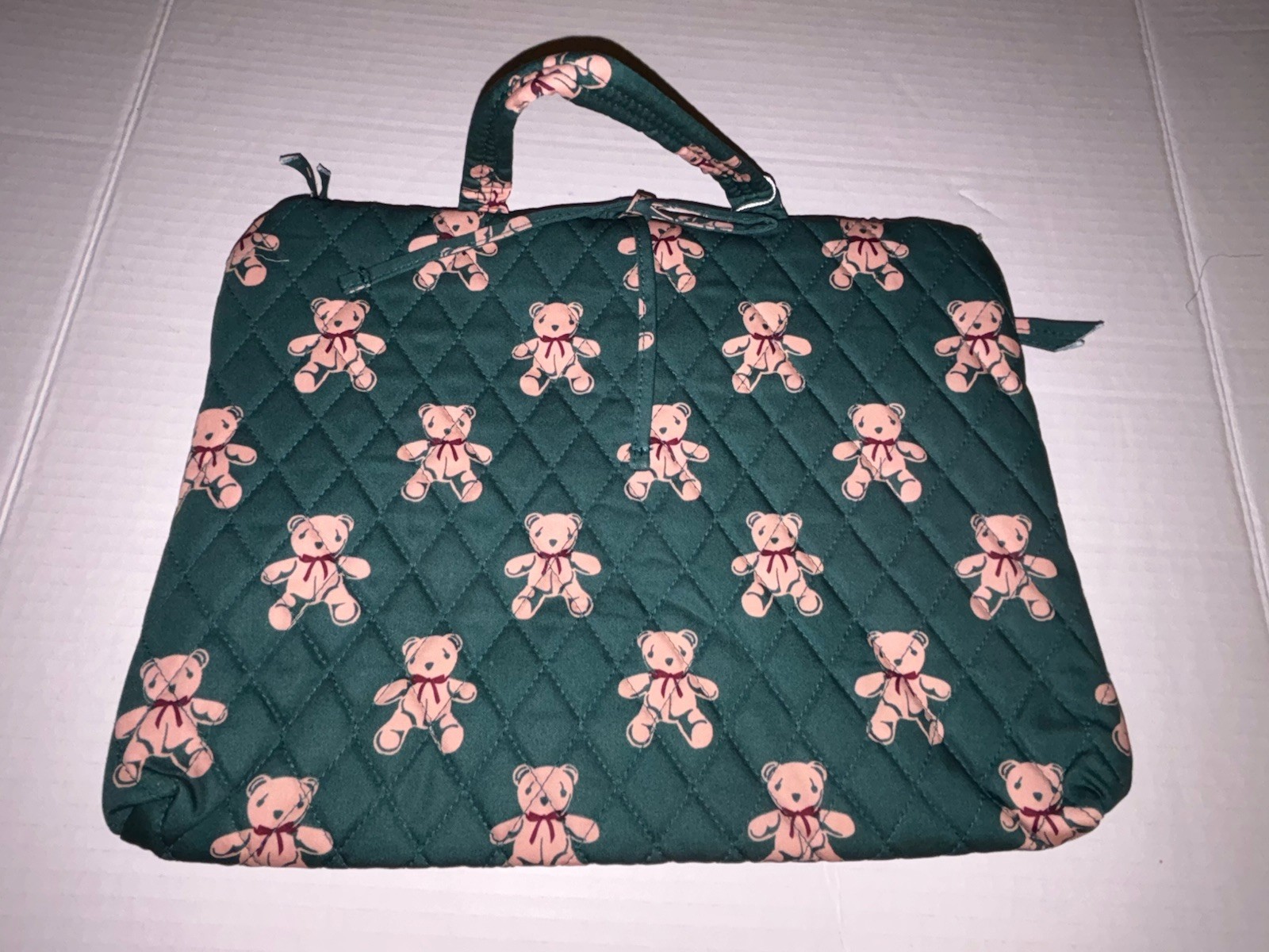 Vera Bradley Tie Travel Organizer Bag Teddy Bears Bear Mosaic NWT