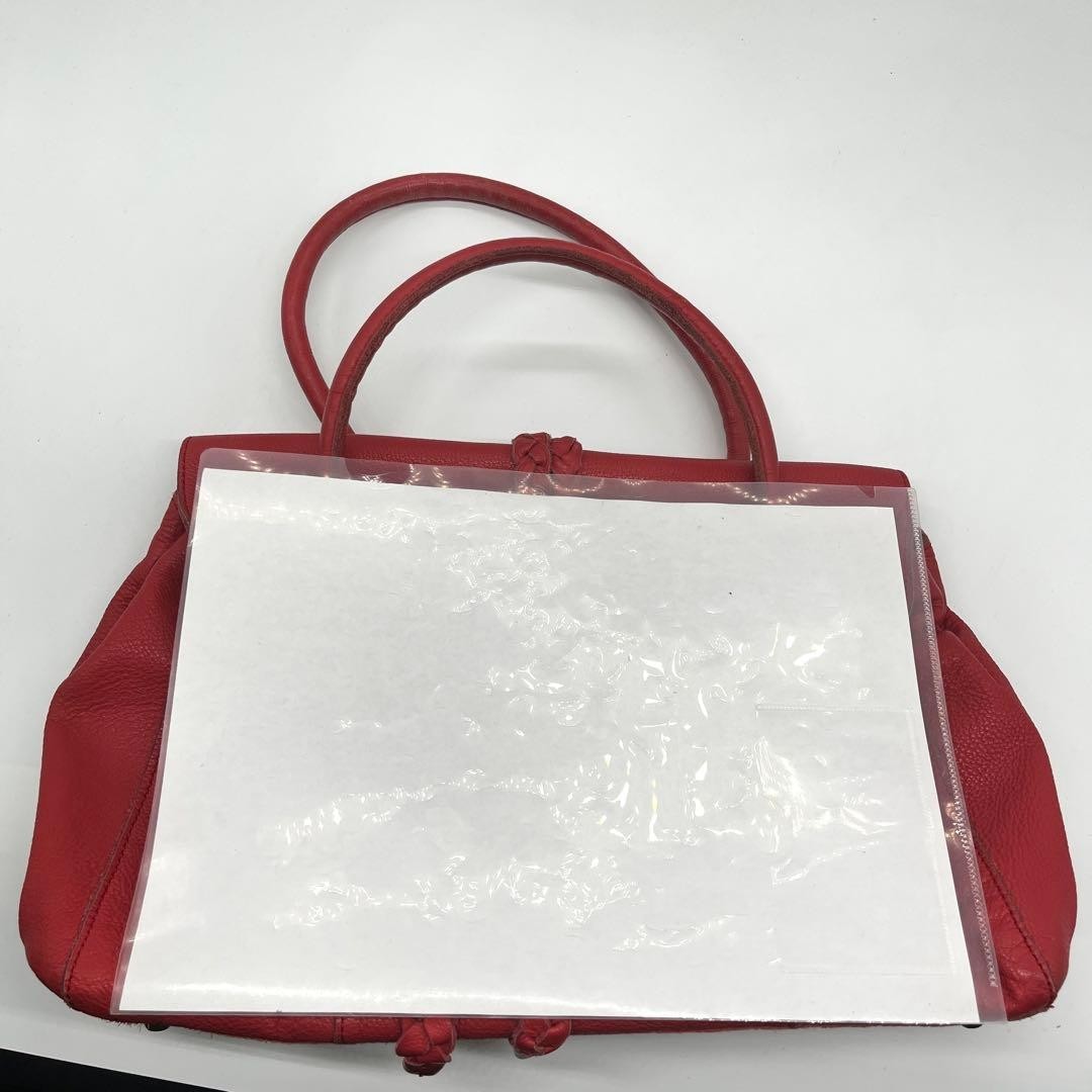 TRES Shoulder Tote Bag Purse Leather Red Horn Toggle Button Y2K Used vintage