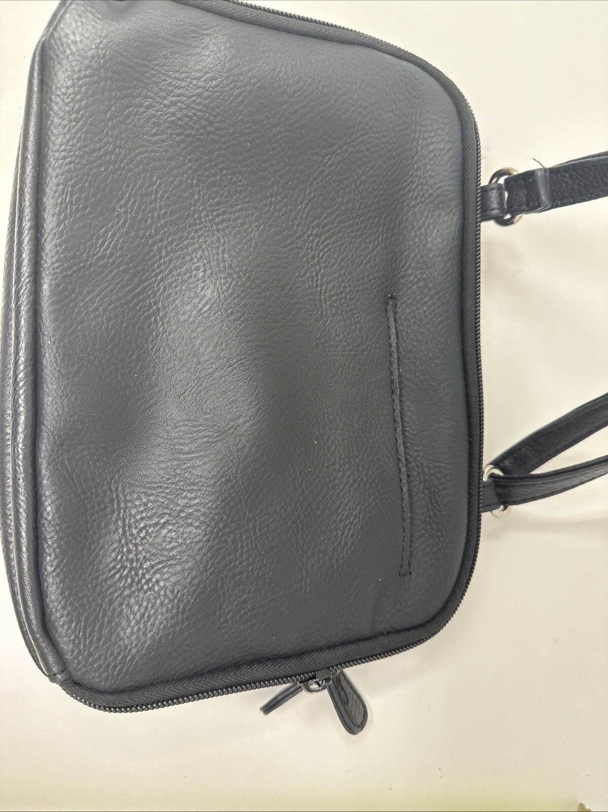 Multi Sac Zippy Triple Compartment Crossbody Bag / Black EUC