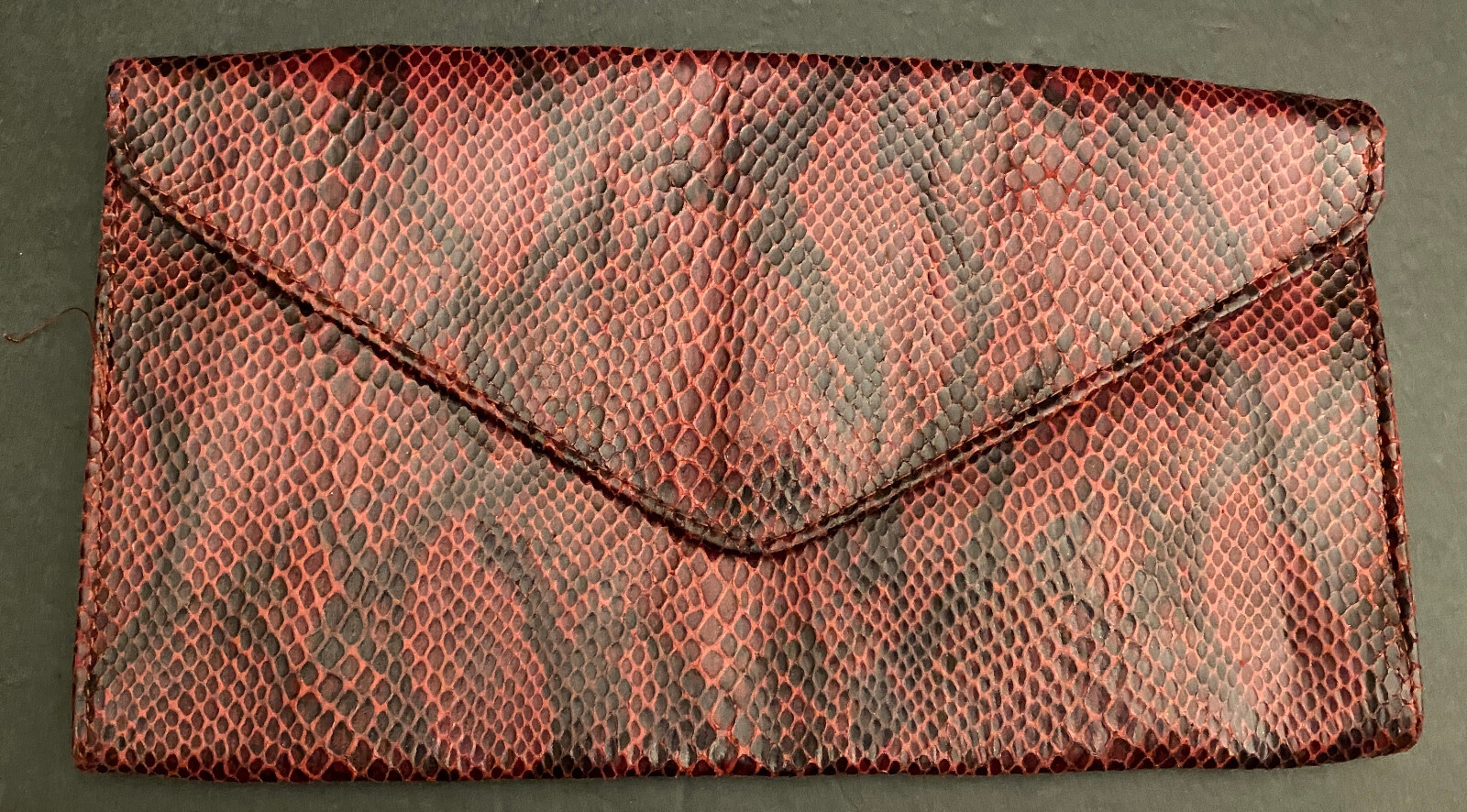 Mossimo Red Clutch Purse / Bag. Faux Snake Skin. No shoulder straps. Target